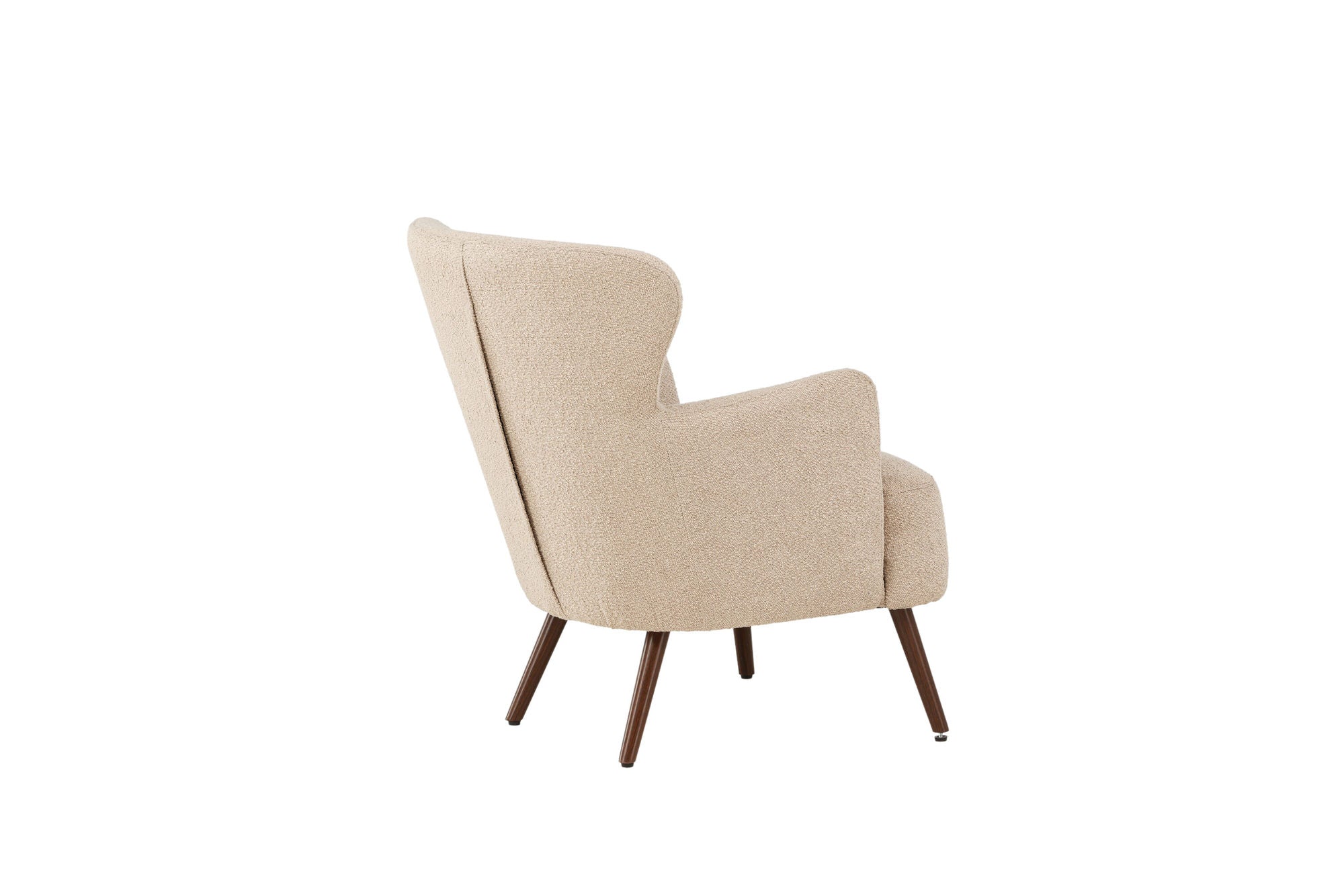 Venture Home Lincoln Single Sofa - Walnut / Beige Boucle