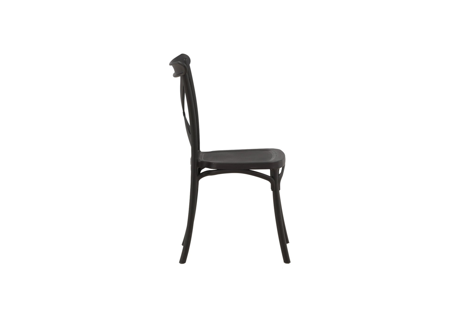 Venture Home Crosett Spisebordsstol 2-pack - Matte Black / Matte Black Plastic