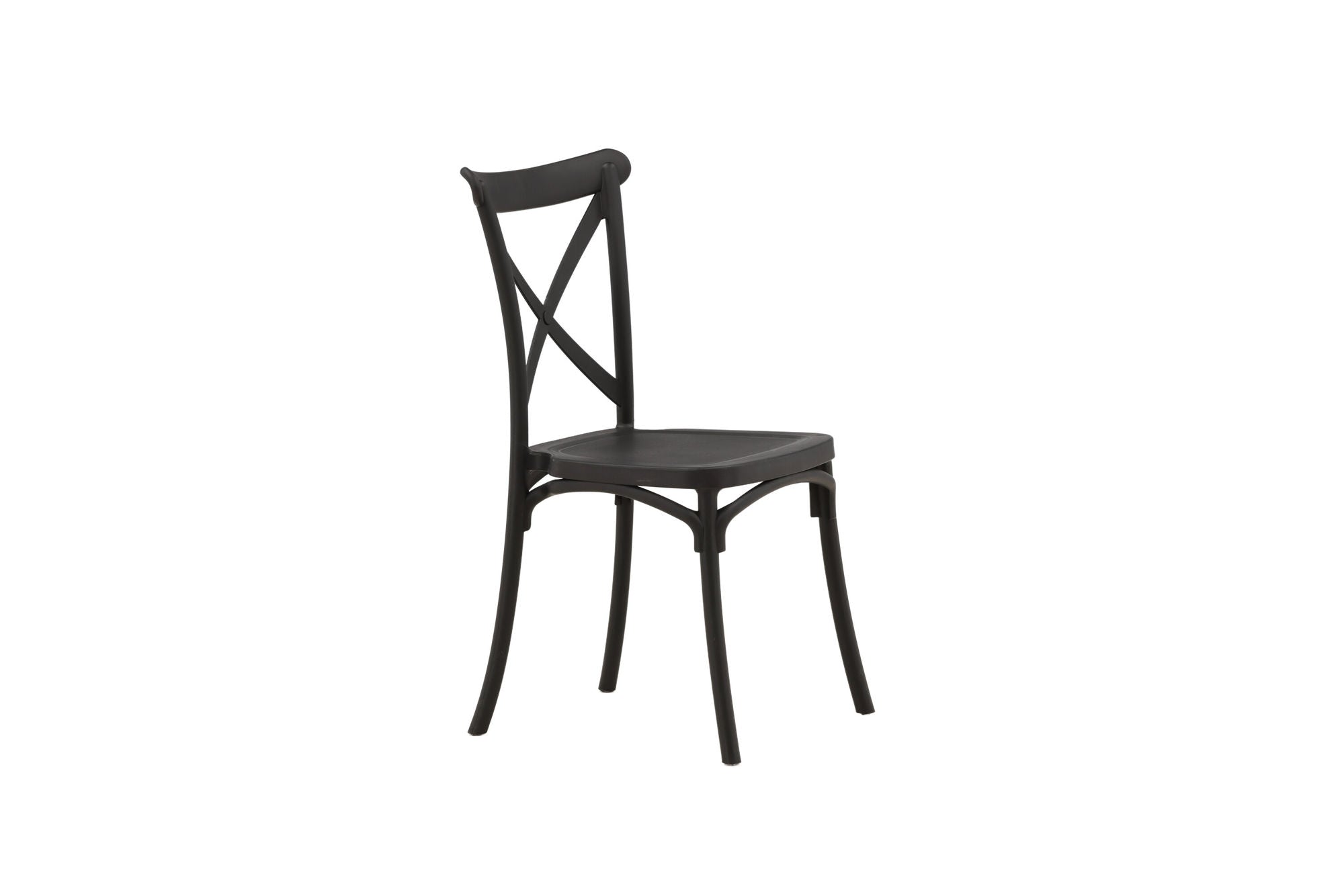 Venture Home Crosett Spisebordsstol 2-pack - Matte Black / Matte Black Plastic