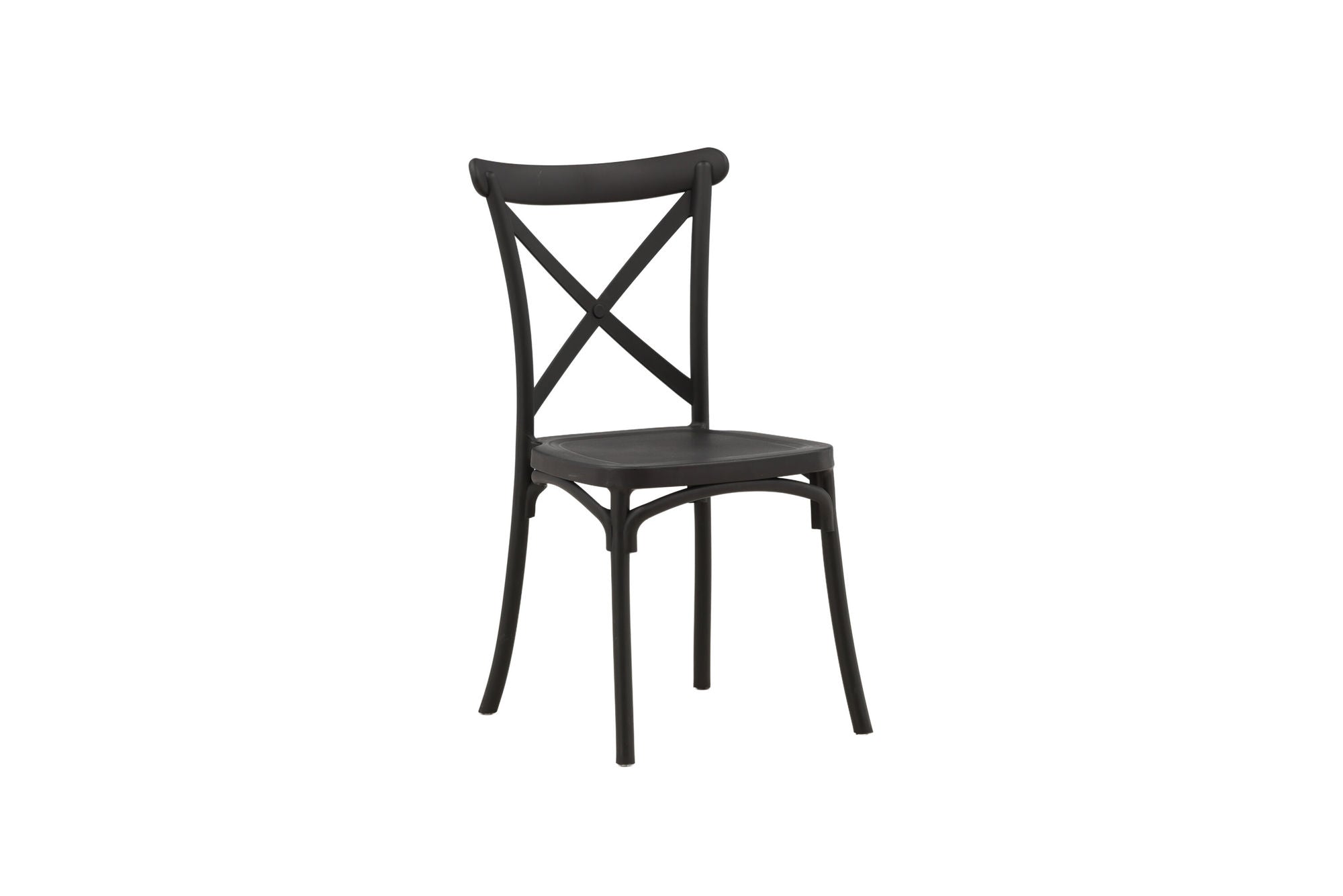 Venture Home Crosett Spisebordsstol 2-pack - Matte Black / Matte Black Plastic