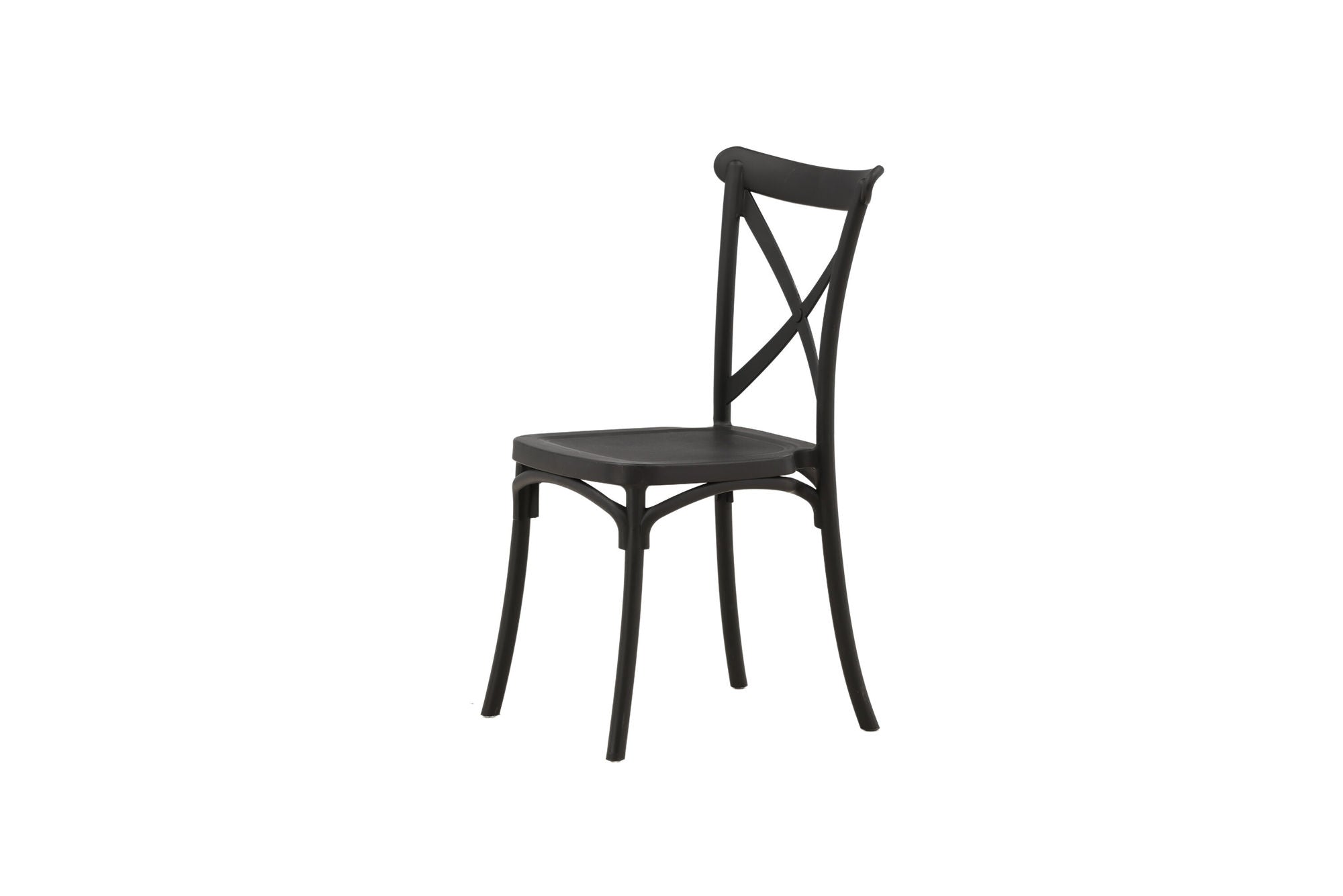 Venture Home Crosett Spisebordsstol 2-pack - Matte Black / Matte Black Plastic