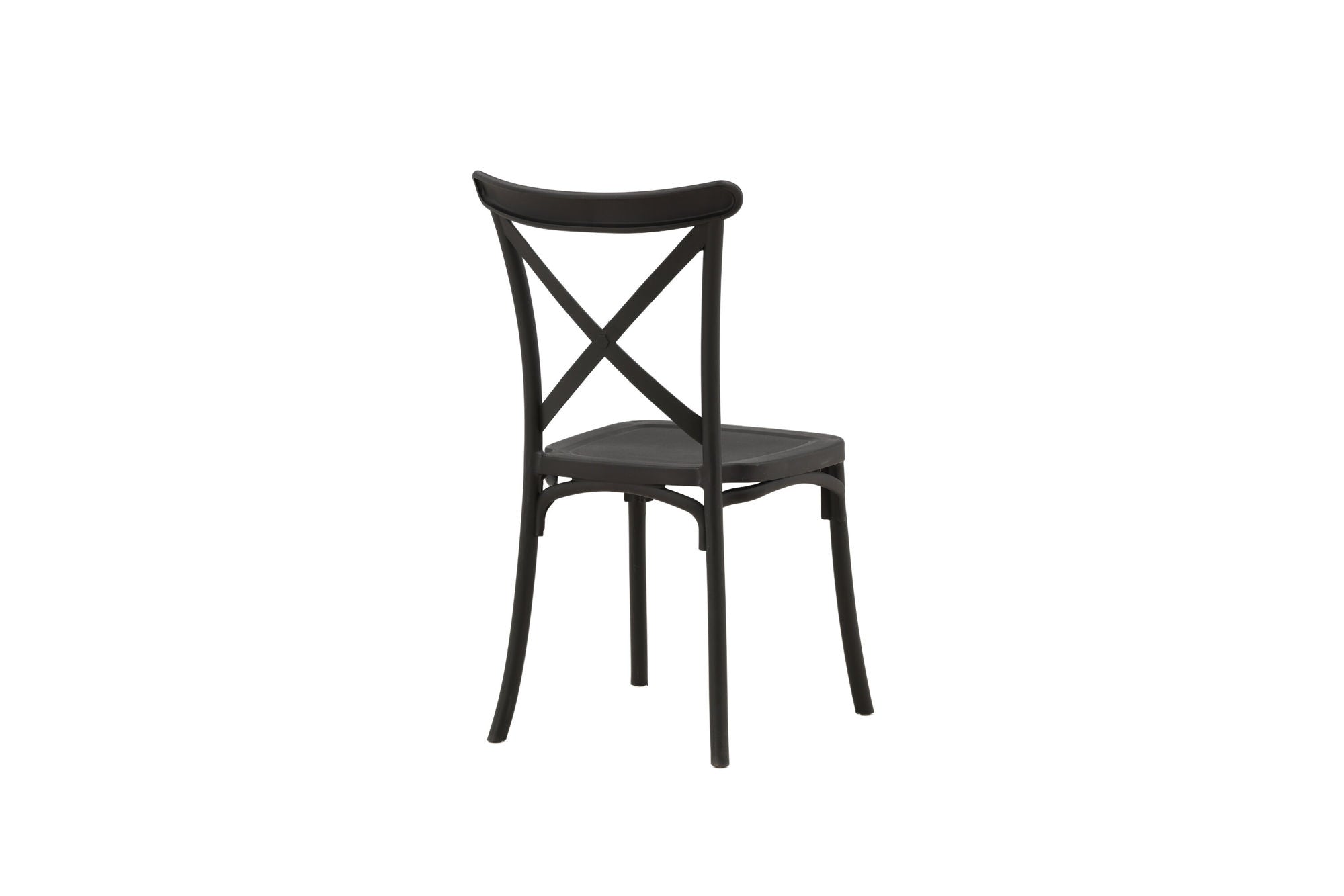 Venture Home Crosett Spisebordsstol 2-pack - Matte Black / Matte Black Plastic