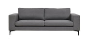 Venture Home Bolero Sofa - 3-seater - Grey Fabric - Black Legs