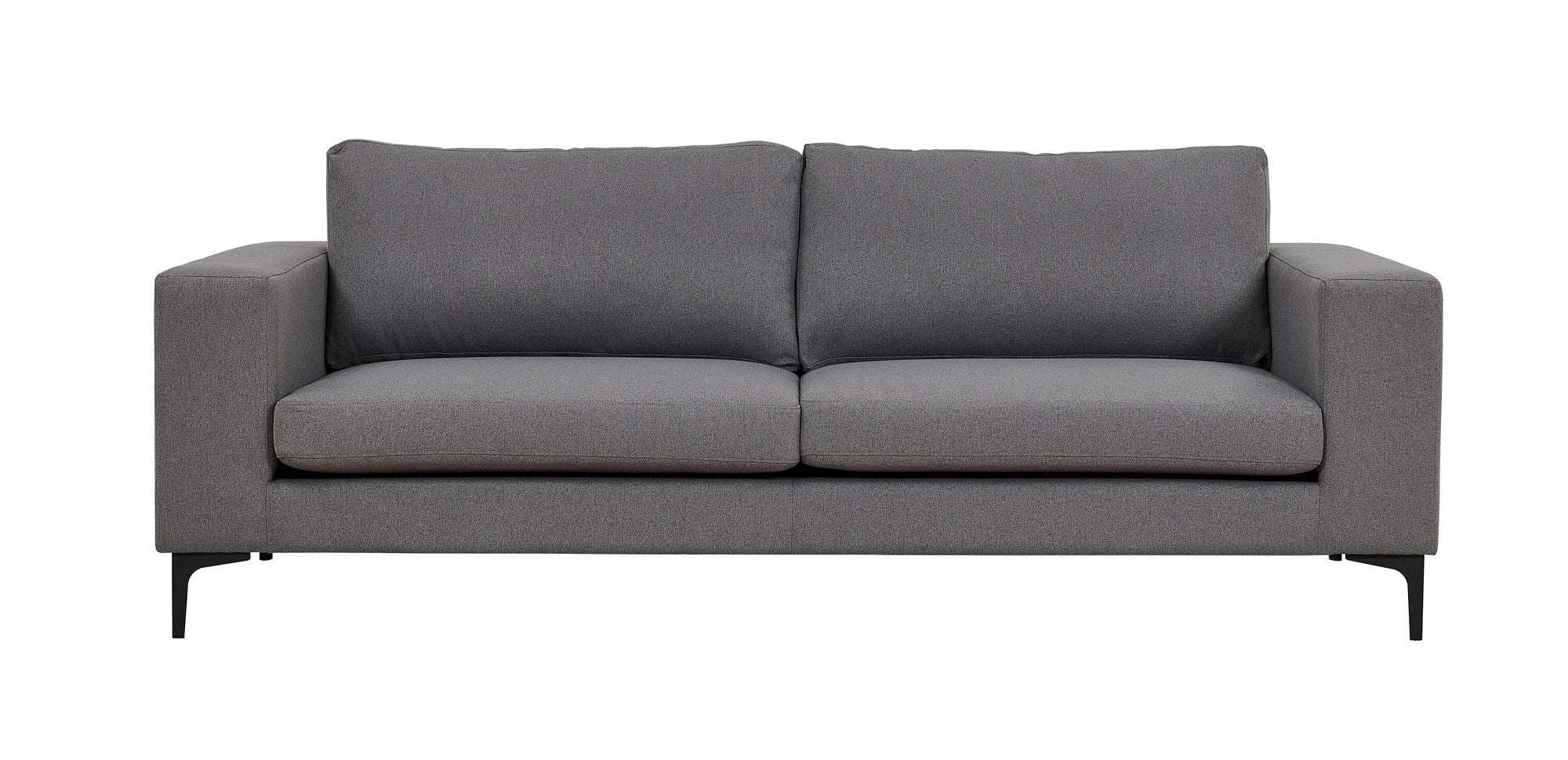 Venture Home Bolero Sofa - 3-seater - Grey Fabric - Black Legs