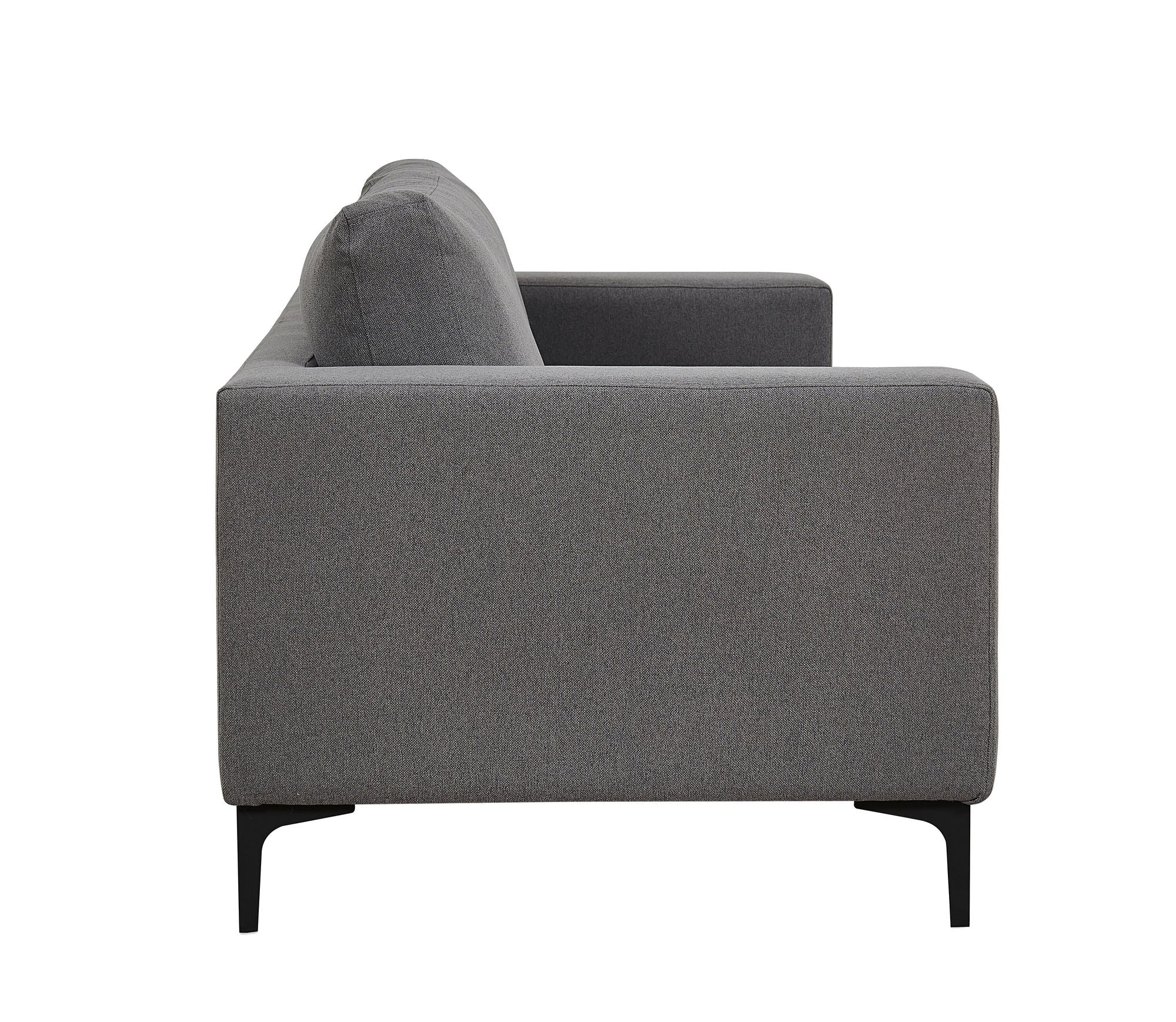 Venture Home Bolero Sofa - 3-seater - Grey Fabric - Black Legs