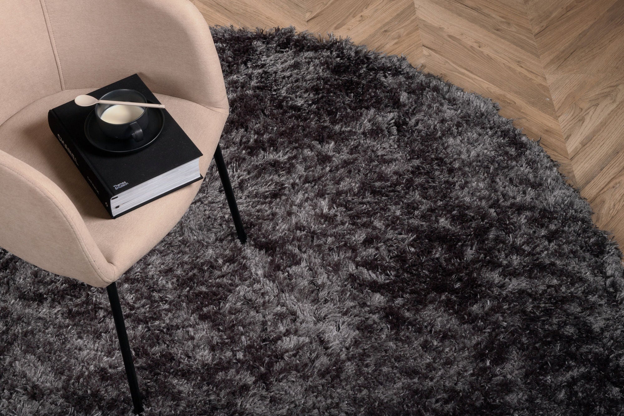 Venture Home Natta Polyester Carpet - Dark Grey - ø200