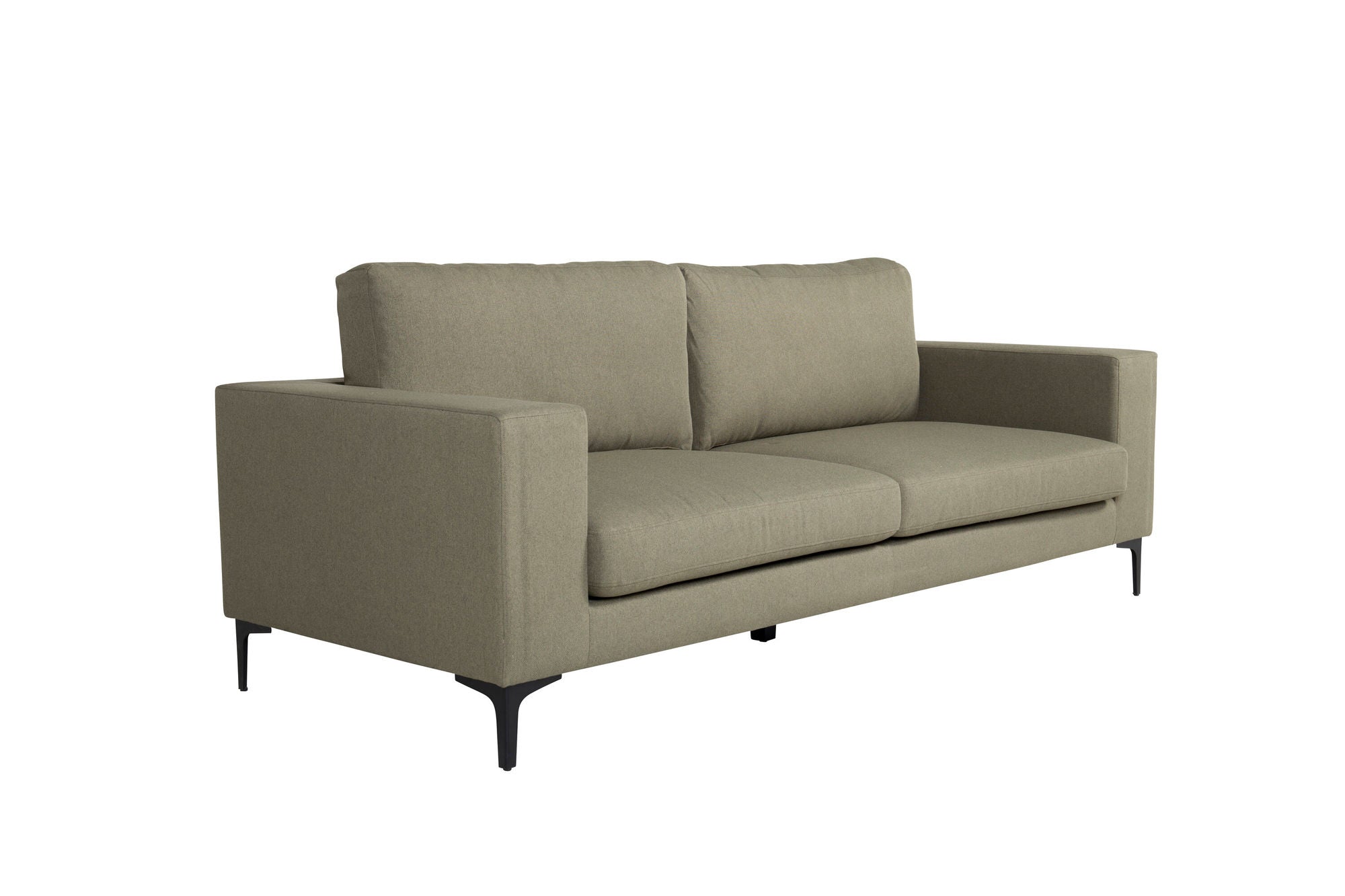 Venture Home Bolero Sofa - 3-seater - dusty Green Fabric - Black Legs