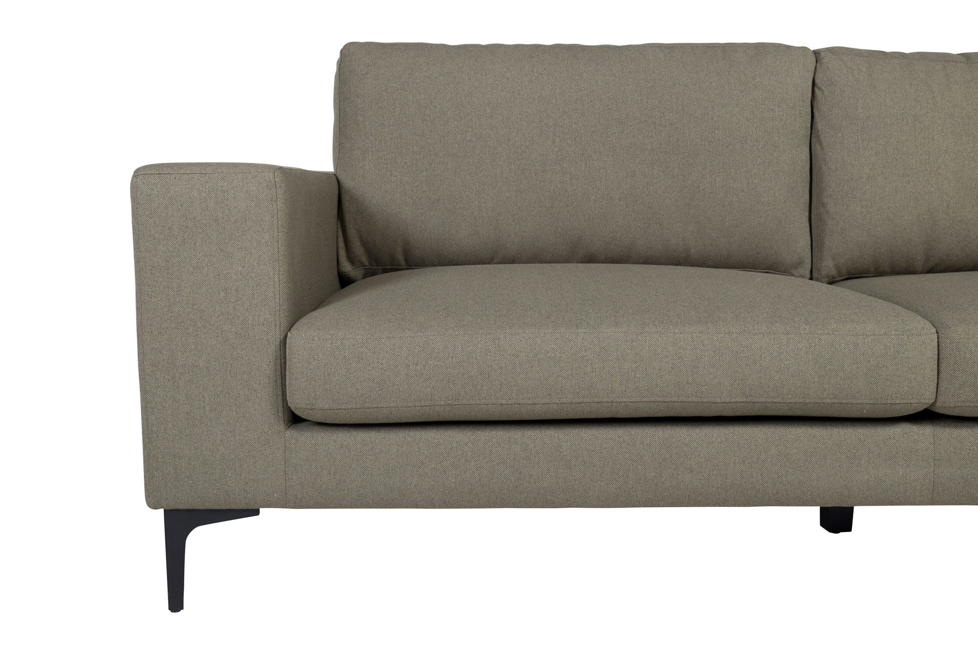 Venture Home Bolero Sofa - 3-seater - dusty Green Fabric - Black Legs