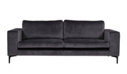 Venture Home Bolero Sofa - 3-seater - Dark Grey velvet - Black Legs