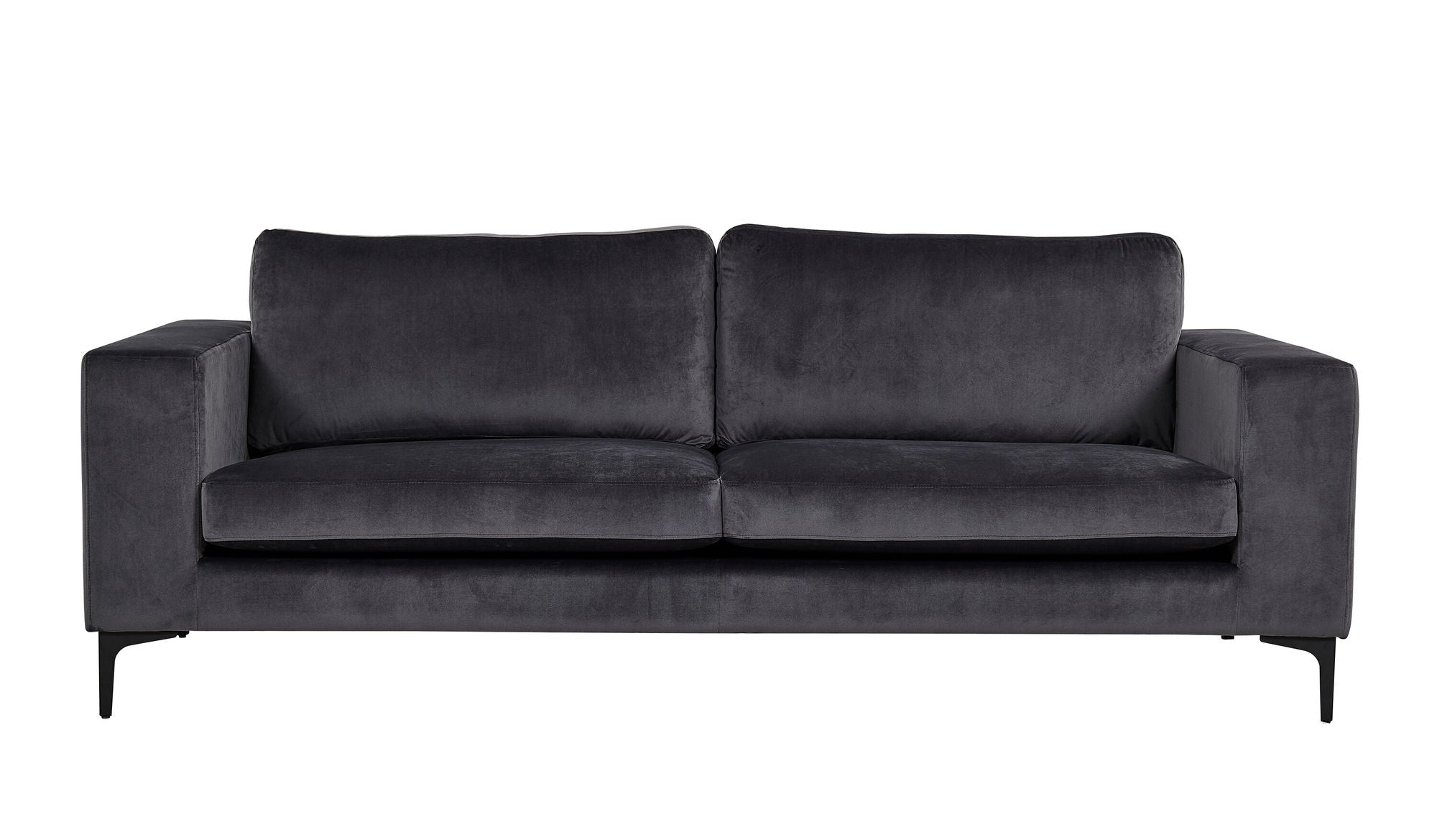 Venture Home Bolero Sofa - 3-seater - Dark Grey velvet - Black Legs