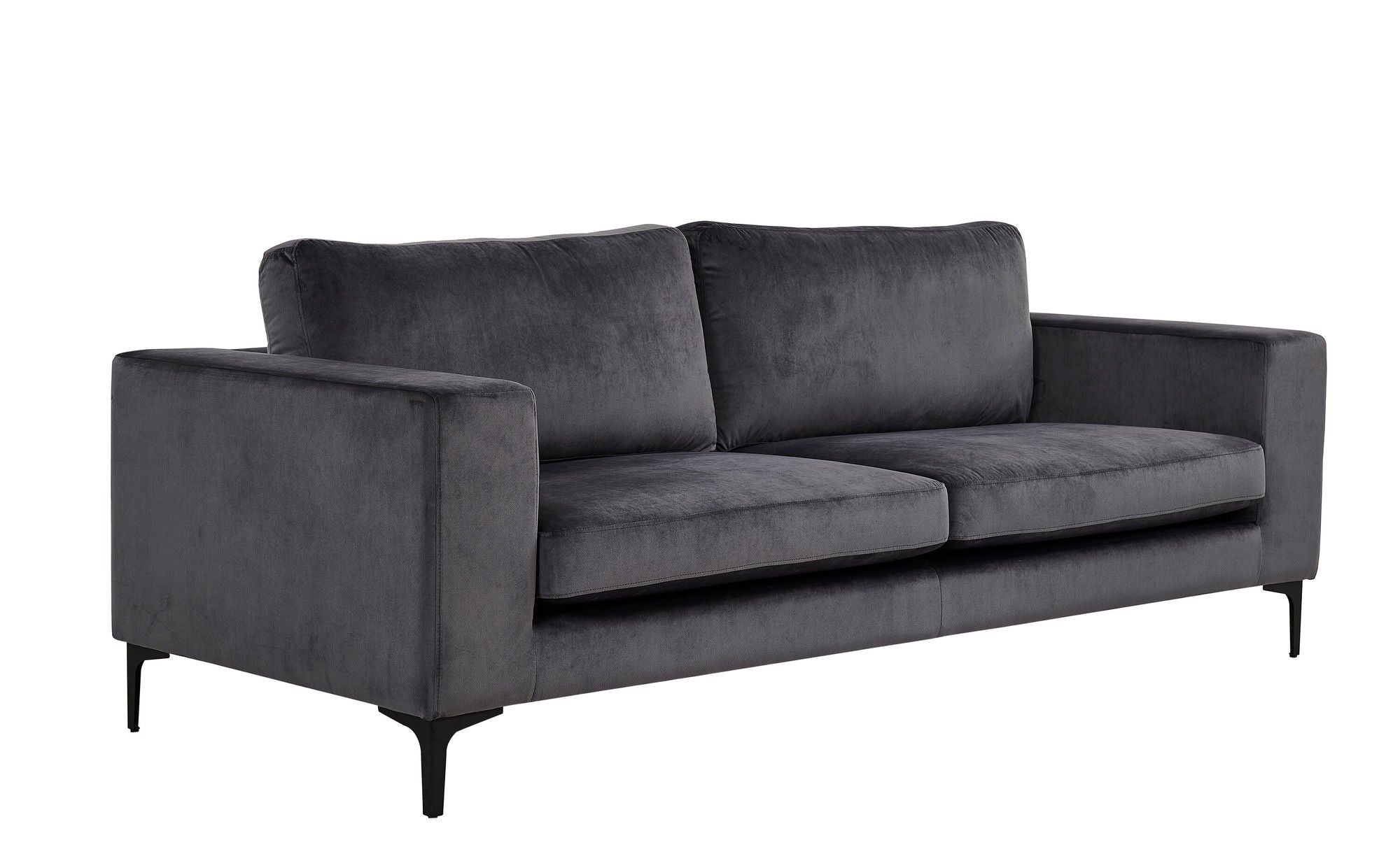 Venture Home Bolero Sofa - 3-seater - Dark Grey velvet - Black Legs
