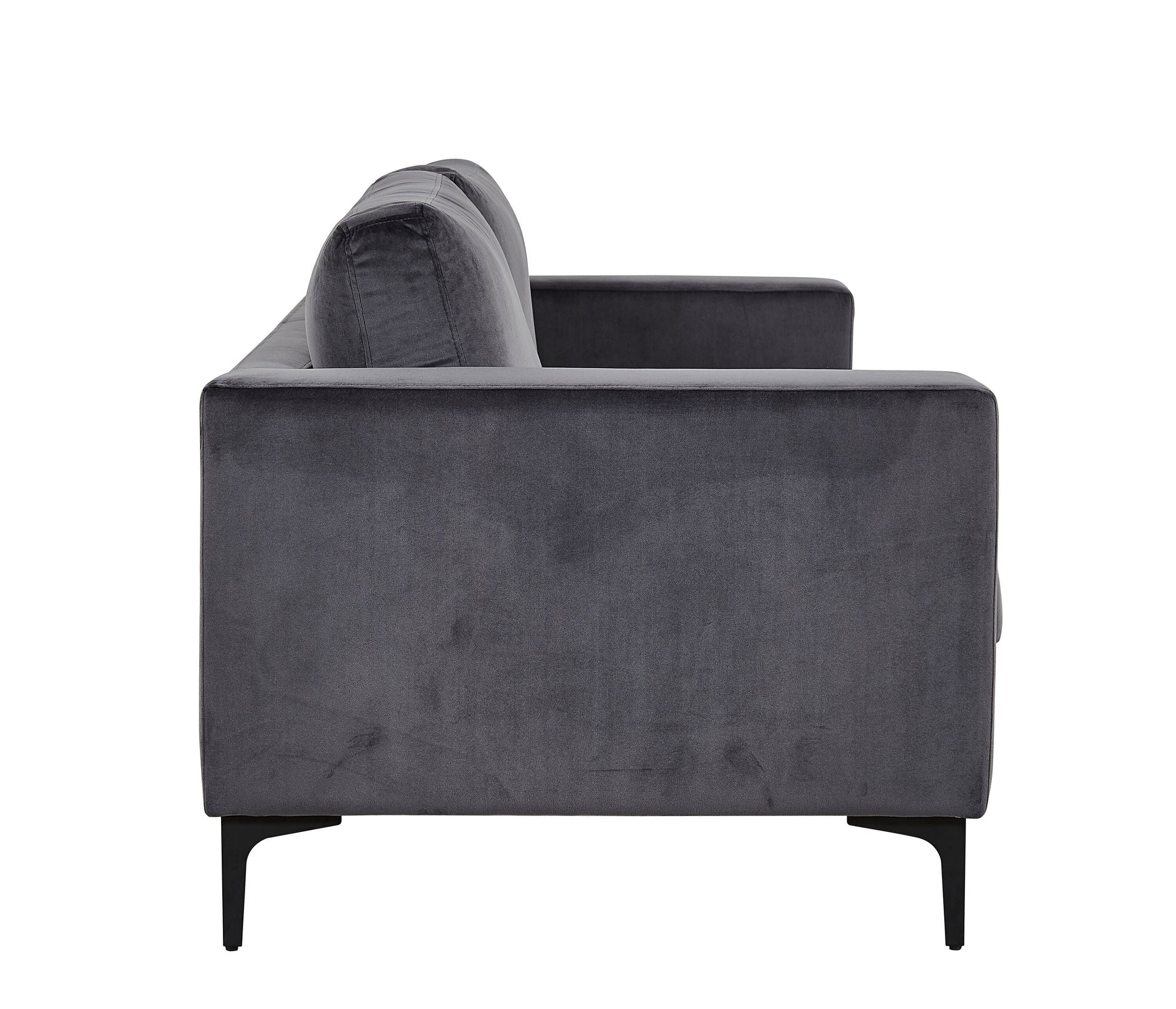 Venture Home Bolero Sofa - 3-seater - Dark Grey velvet - Black Legs
