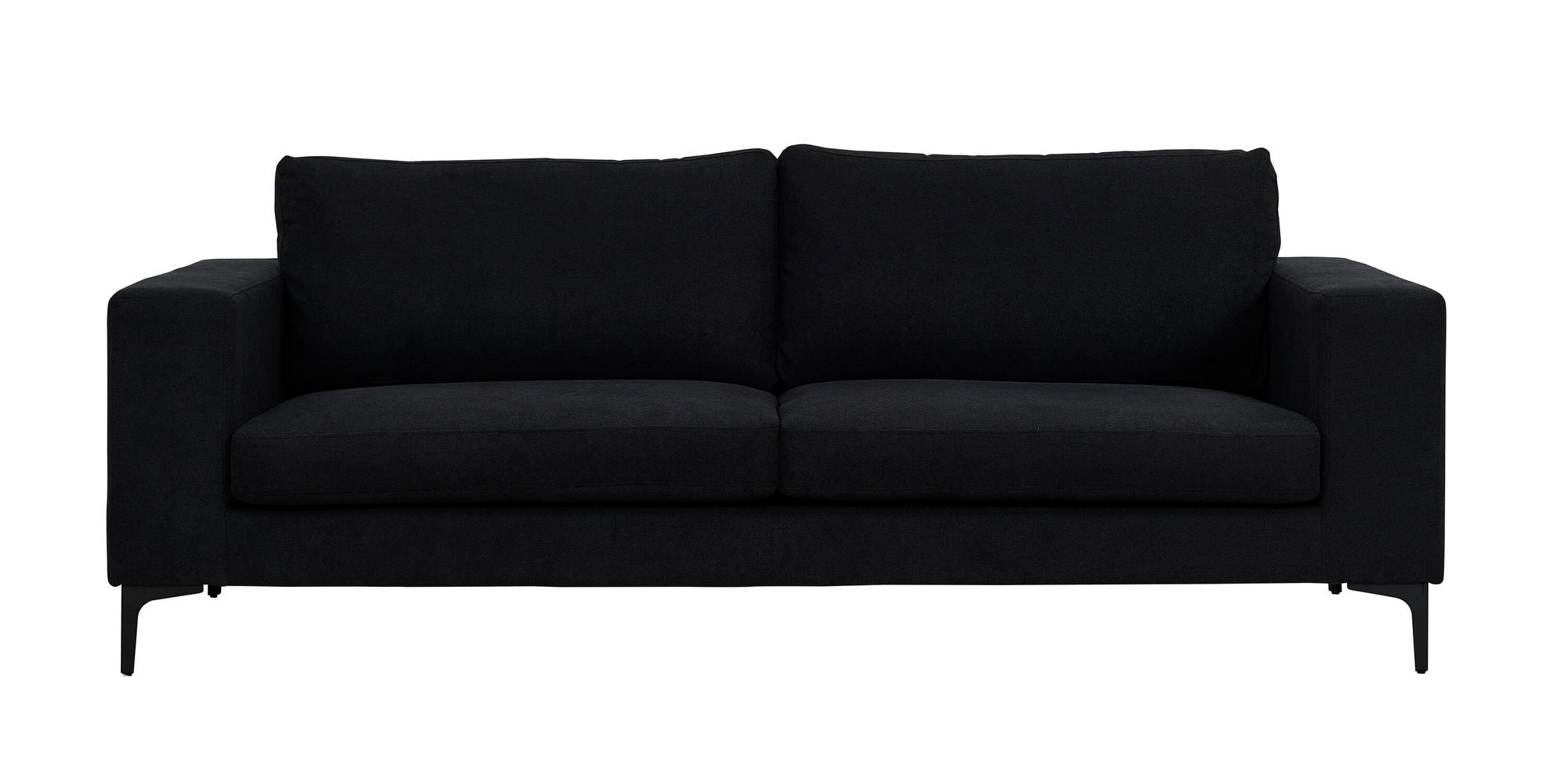 Venture Home Bolero Sofa - 3-seater - Black fabric - Black Legs