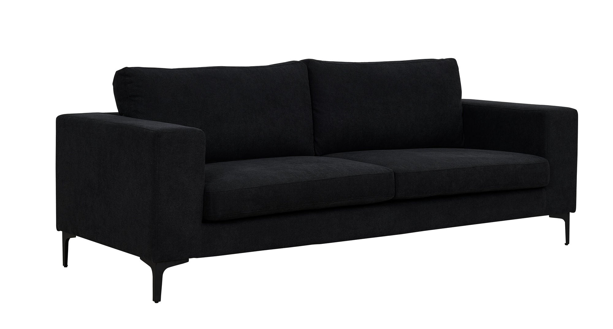 Venture Home Bolero Sofa - 3-seater - Black fabric - Black Legs