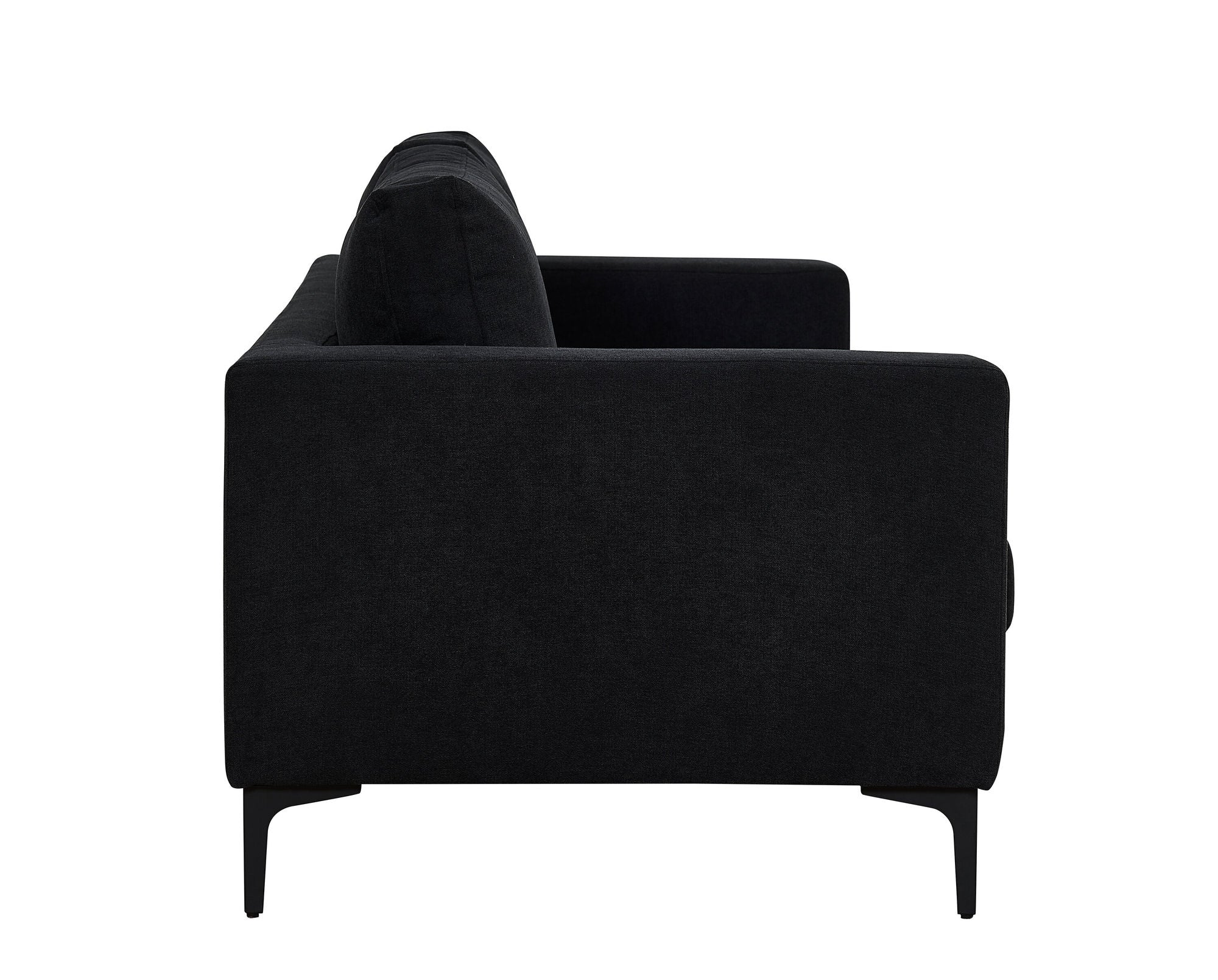 Venture Home Bolero Sofa - 3-seater - Black fabric - Black Legs