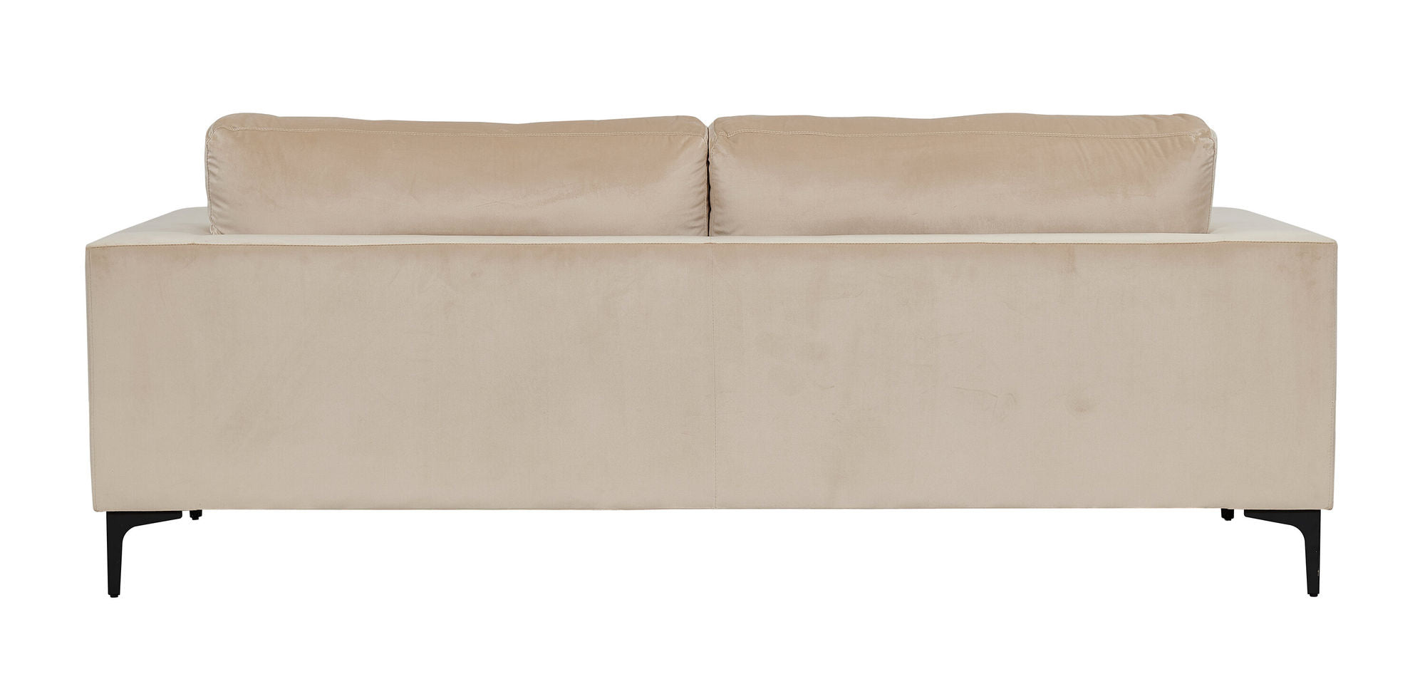 Venture Home Bolero Sofa - 3-seater - Beige Velvet - Black Legs