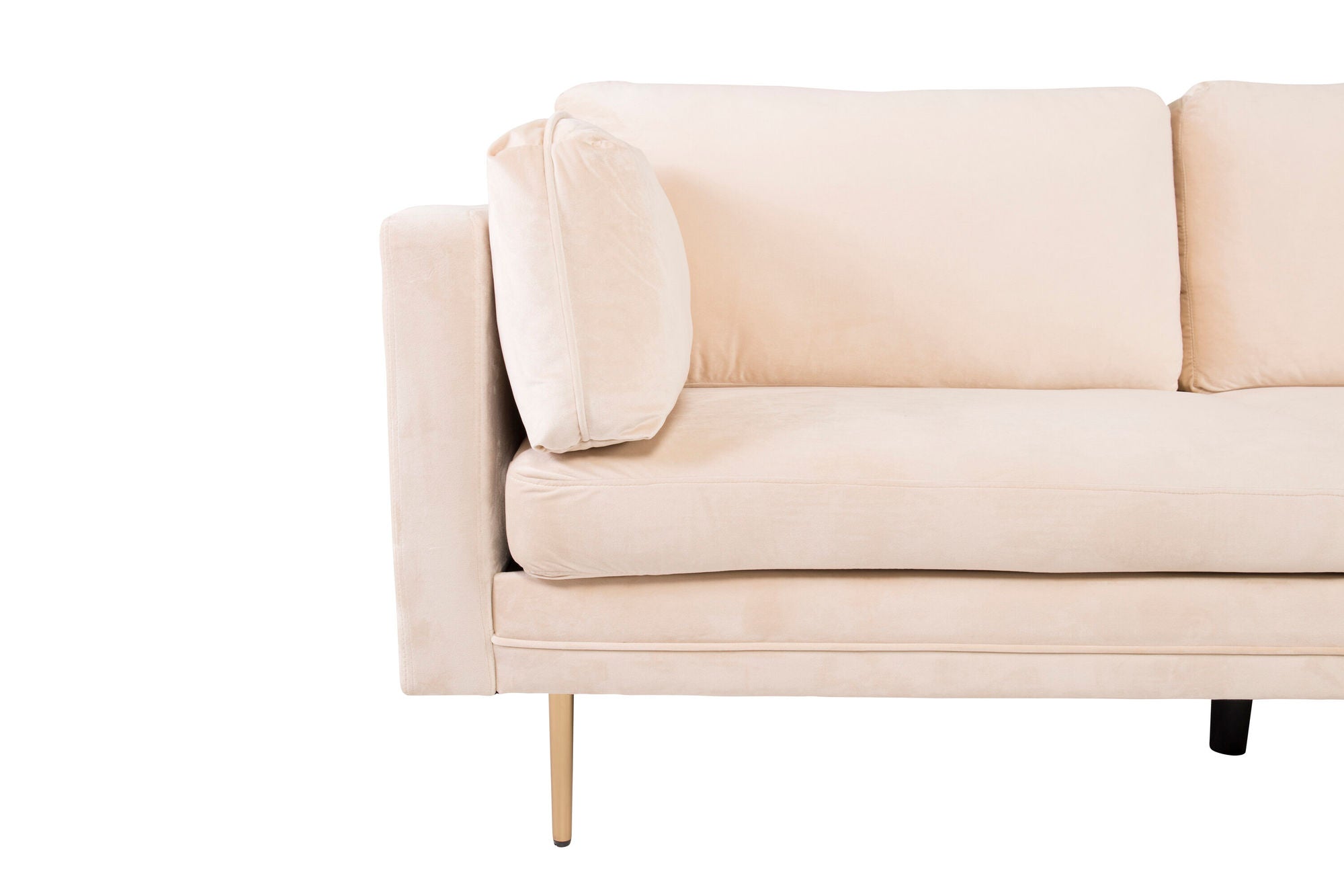 Venture Home Boom - 3 seat sofa Velvet - Creme