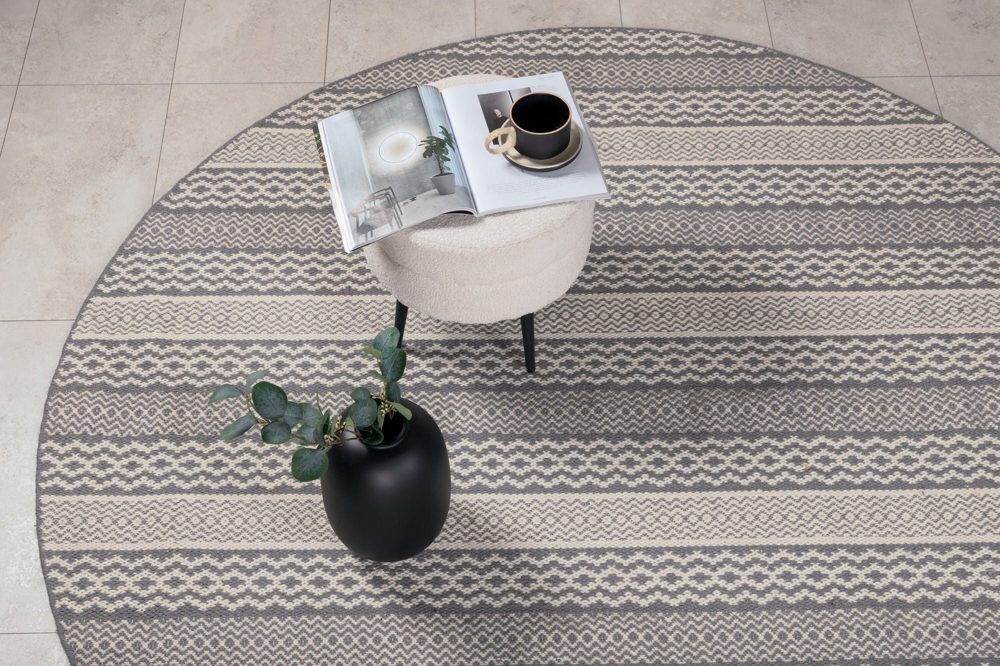Venture Home Sishu Wool Carpet - ø200 - Light Grey