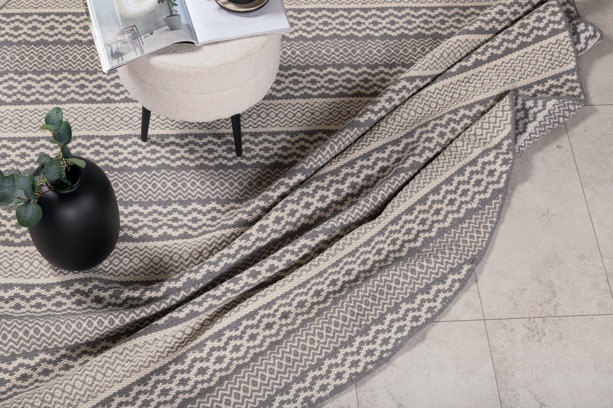 Venture Home Sishu Wool Carpet - ø200 - Light Grey