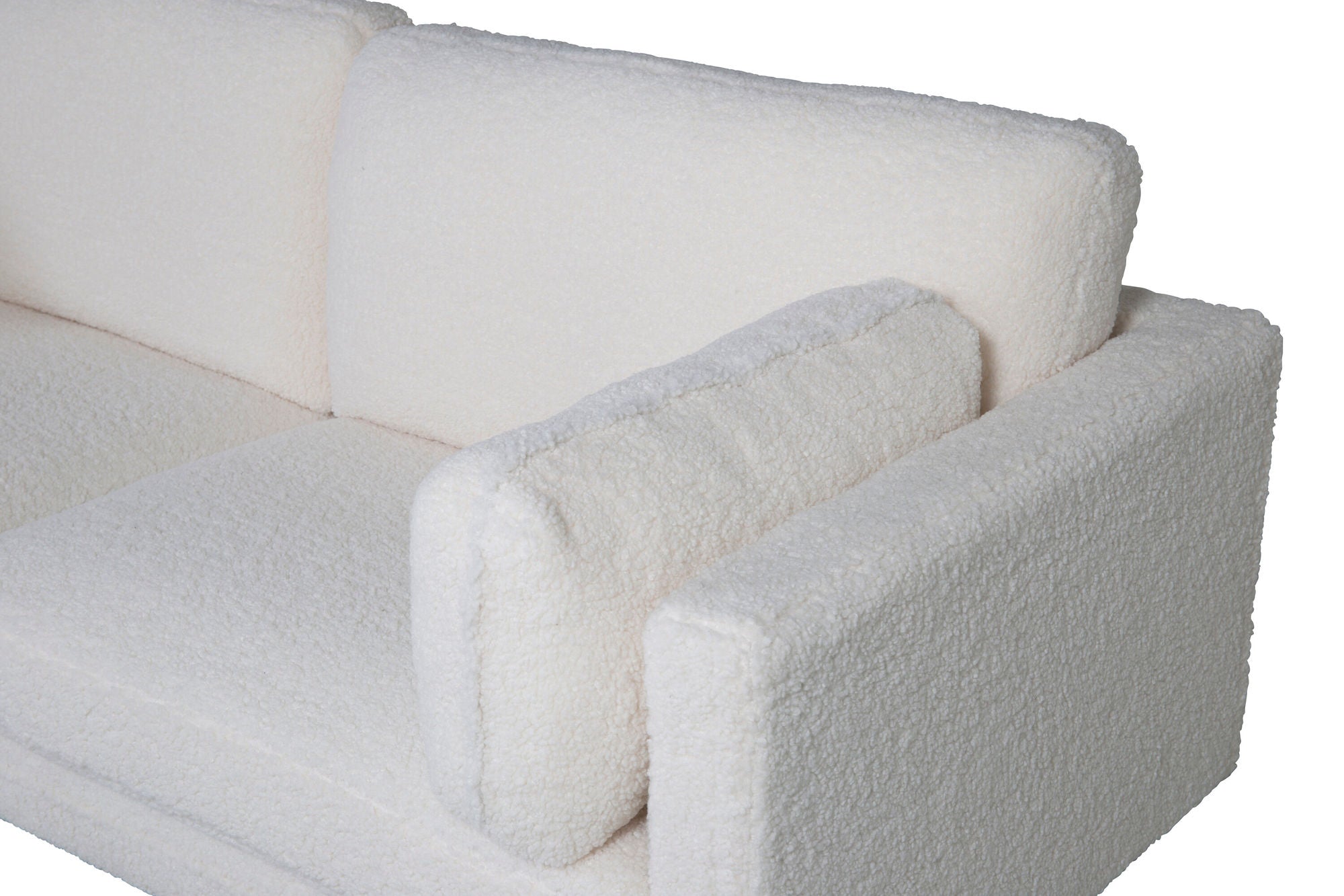 Venture Home Boom 3-seat sofa - Teddy Fabric White