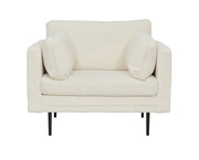 Venture Home Boom Single stol - Teddy Fabric White