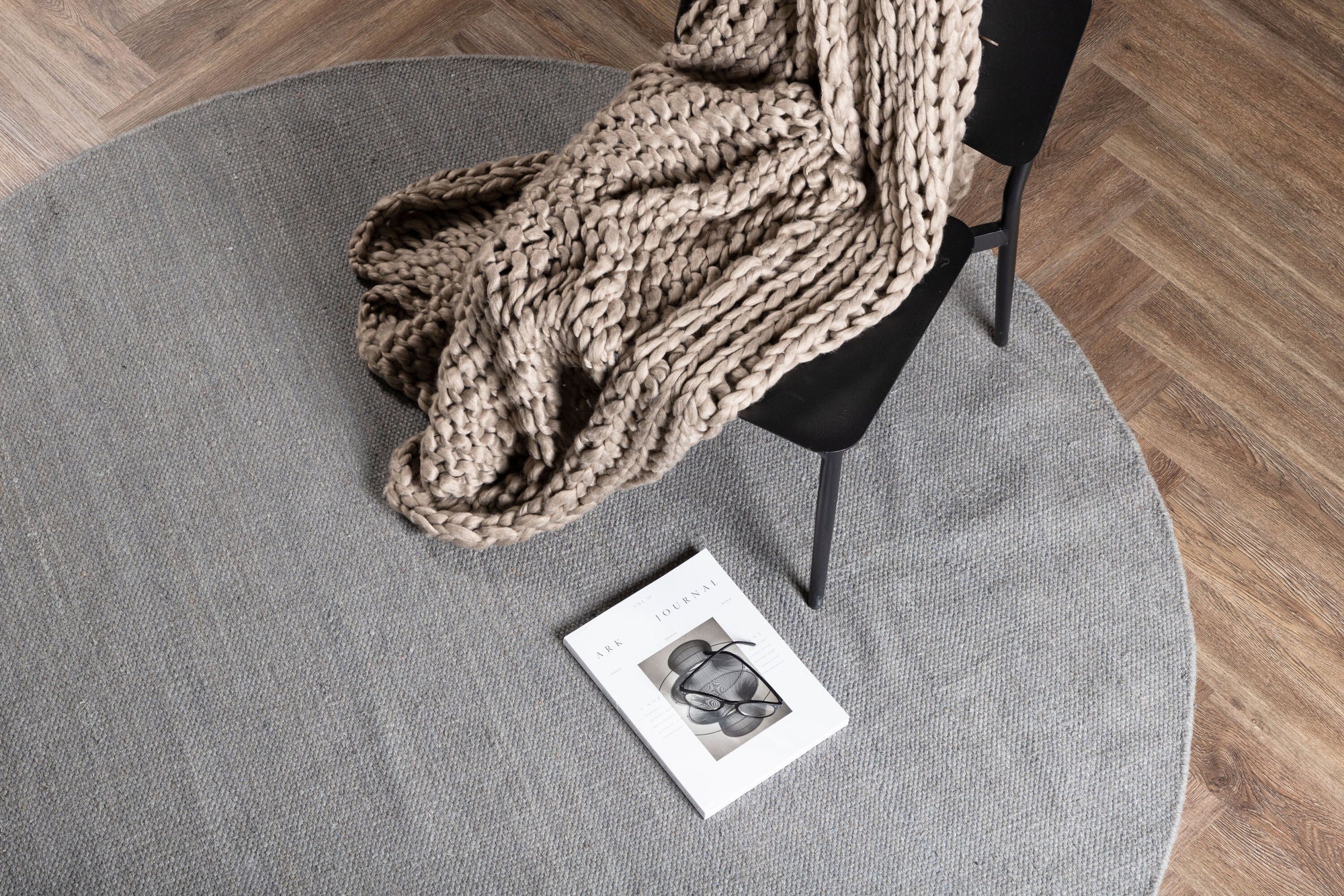 Venture Home Jaipur Wool Carpet - ø200- Light Grey