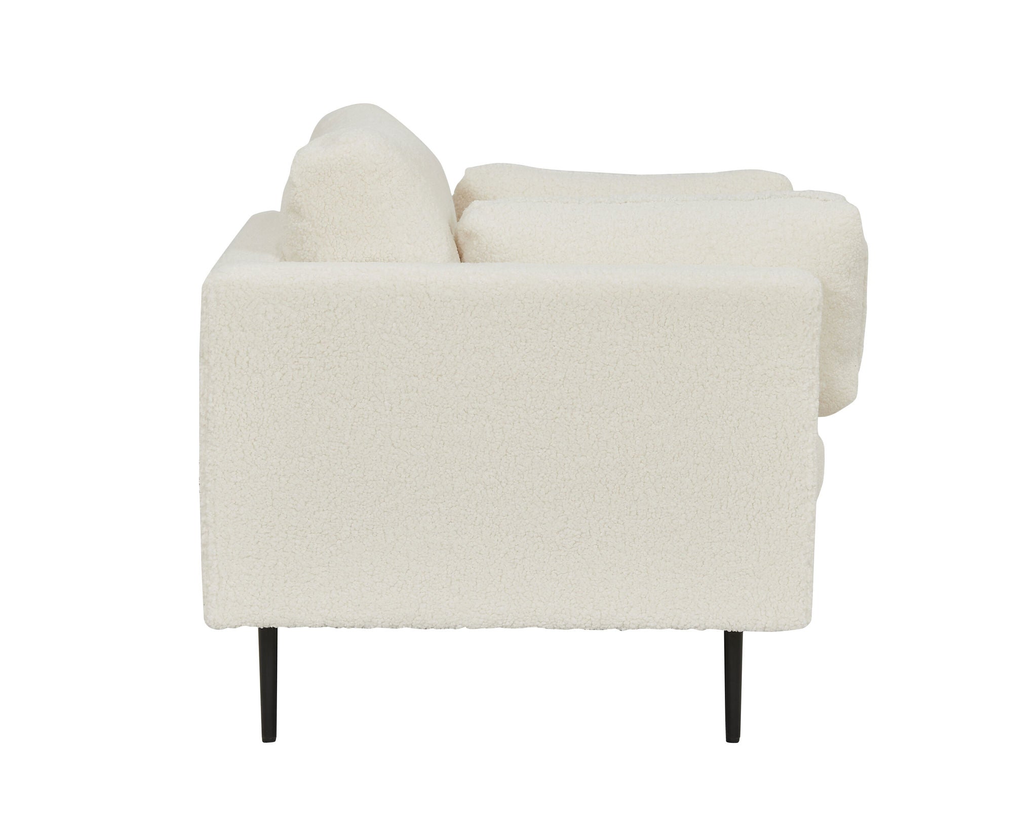 Venture Home Boom Single stol - Teddy Fabric White