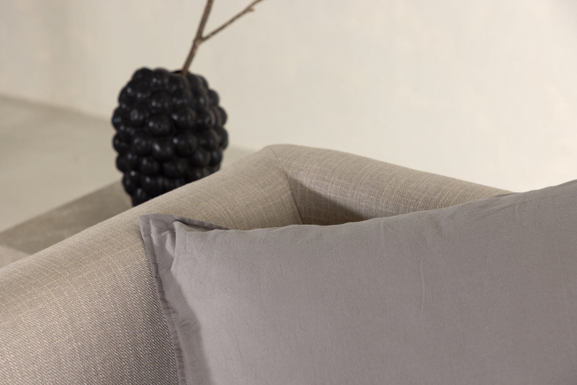 Venture Home Ronja Cushion Cover Washed Cotton - Grey 60x60