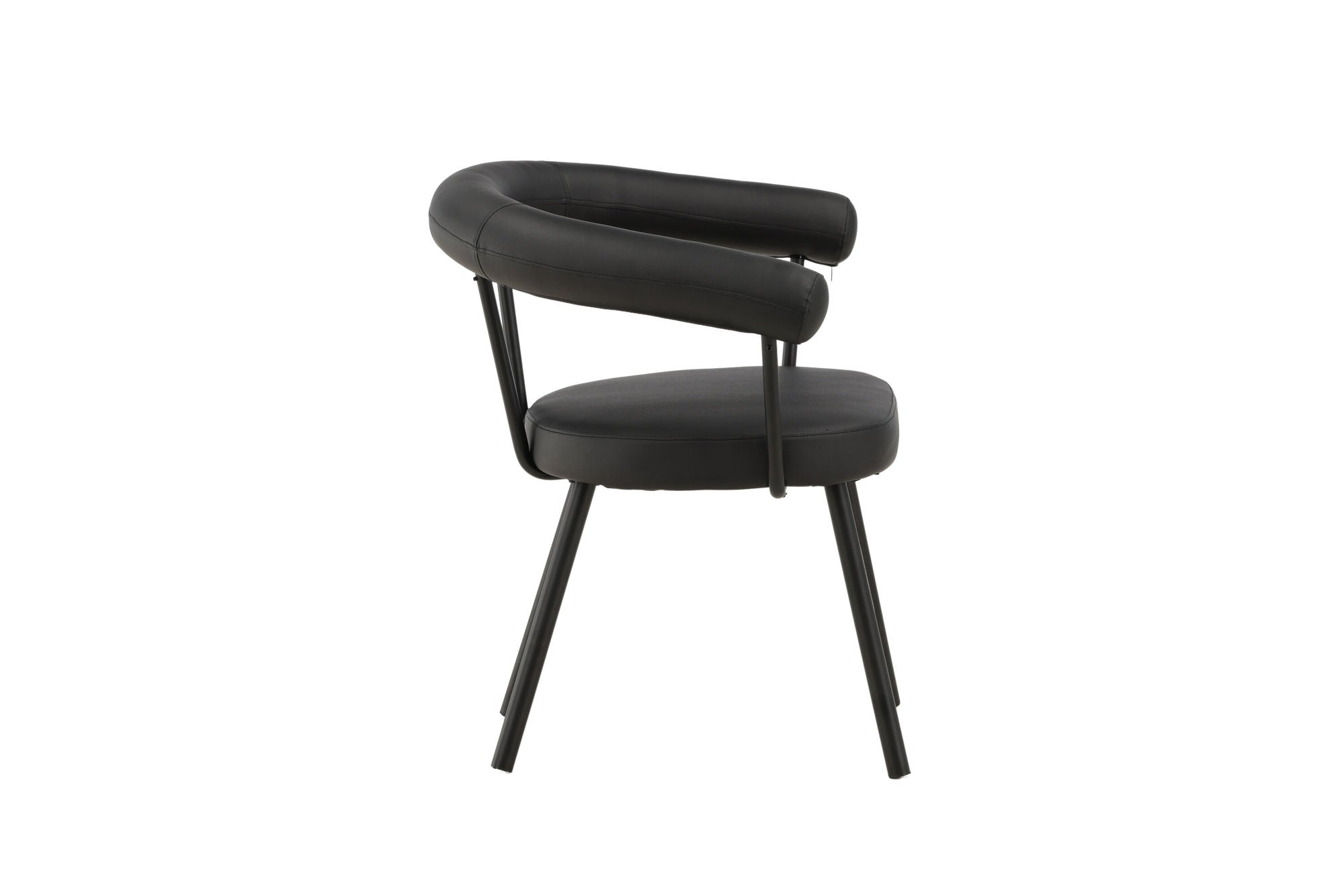 Vind Västerås x Josefin Lustig - Spisebordsstol 2-pack - Matte Black / Black PU