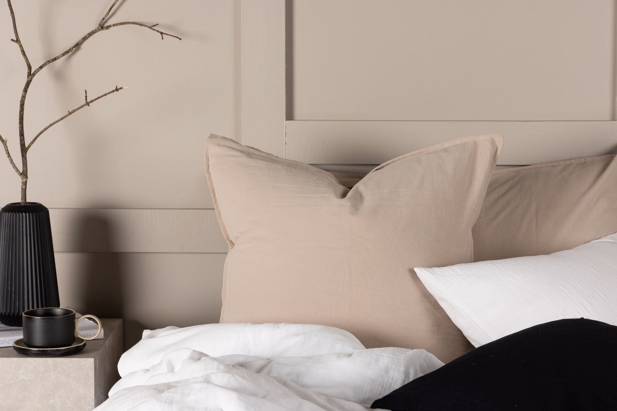 Venture Home Ronja Cushion Cover Washed Cotton - Beige 60x60