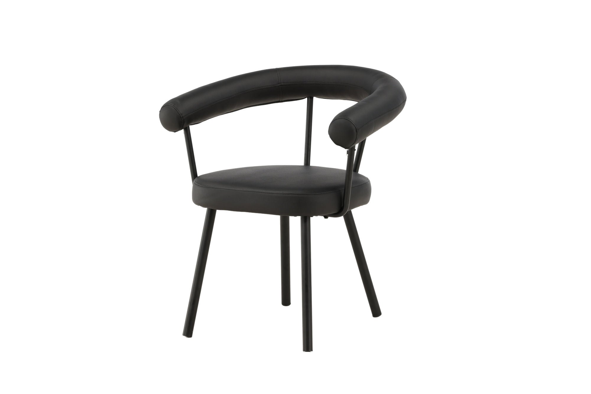 Vind Västerås x Josefin Lustig - Spisebordsstol 2-pack - Matte Black / Black PU