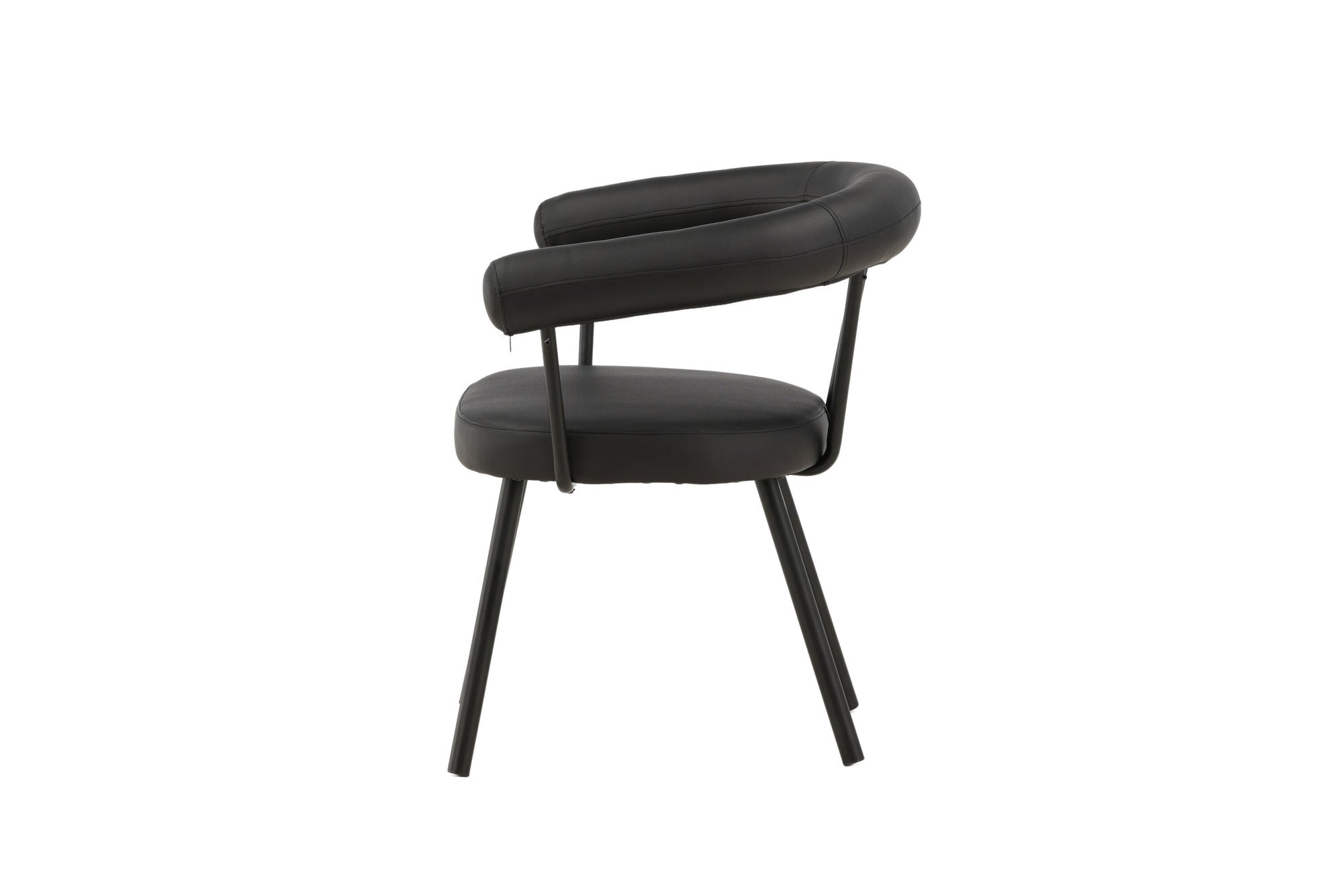 Vind Västerås x Josefin Lustig - Spisebordsstol 2-pack - Matte Black / Black PU