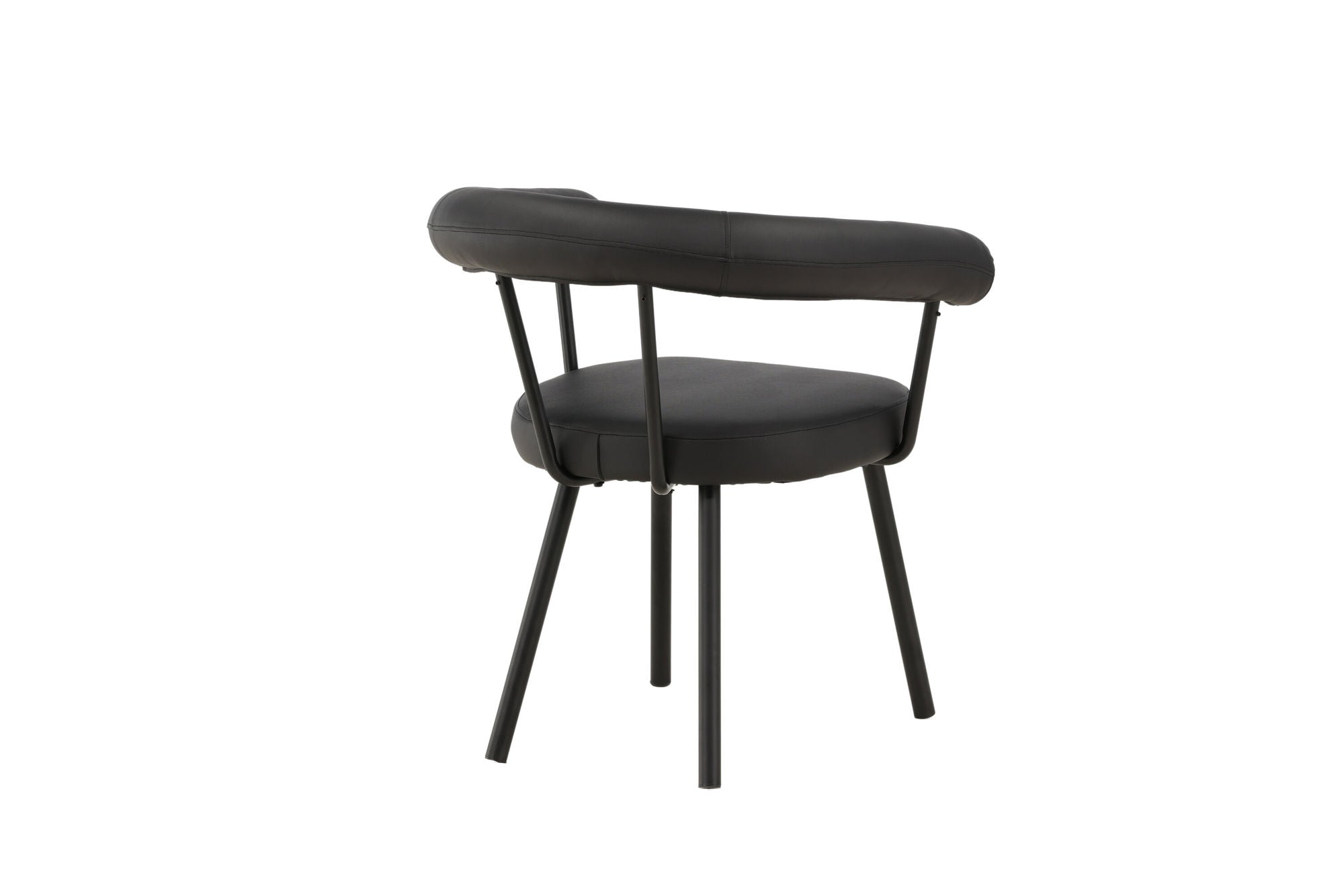 Vind Västerås x Josefin Lustig - Spisebordsstol 2-pack - Matte Black / Black PU