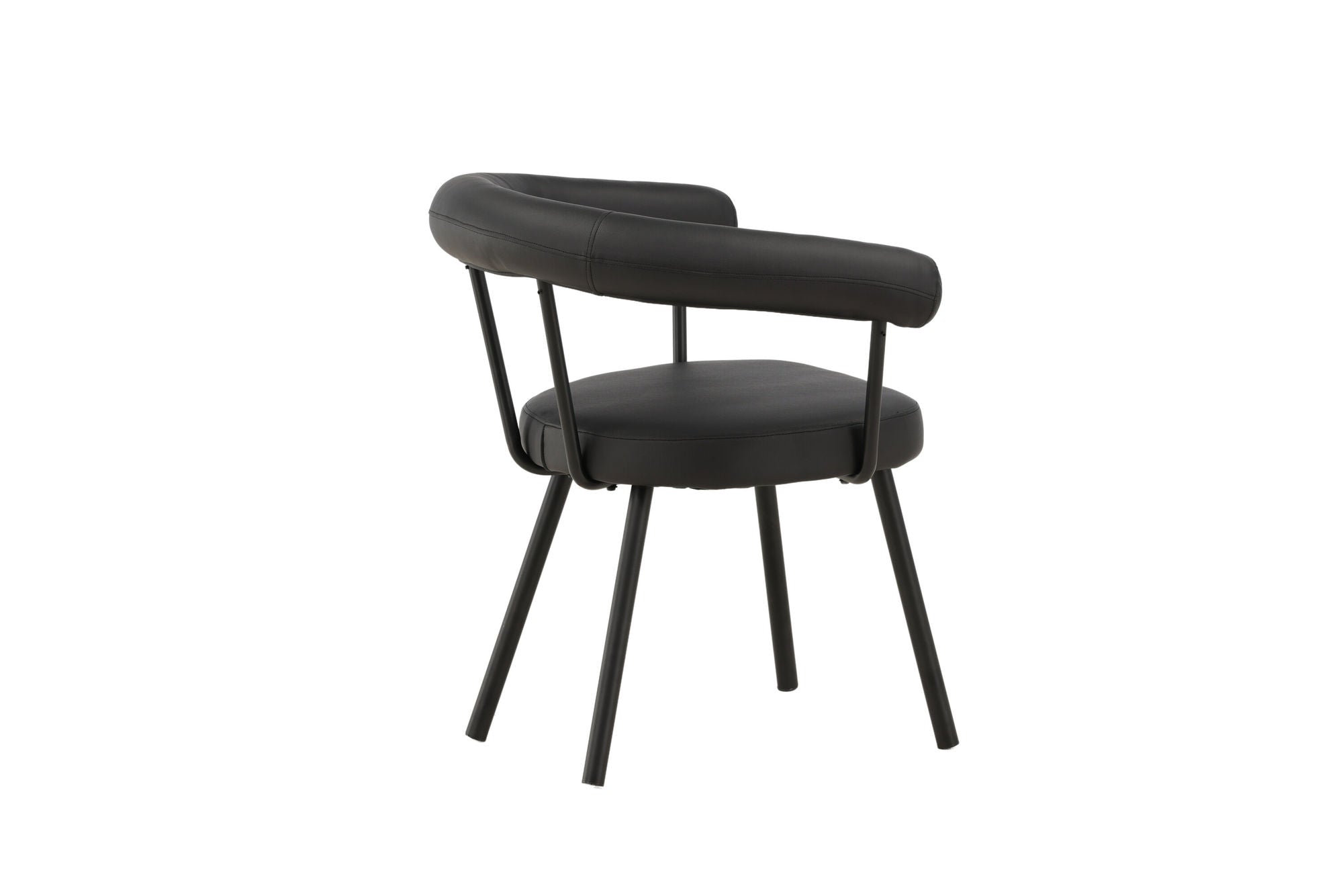 Vind Västerås x Josefin Lustig - Spisebordsstol 2-pack - Matte Black / Black PU