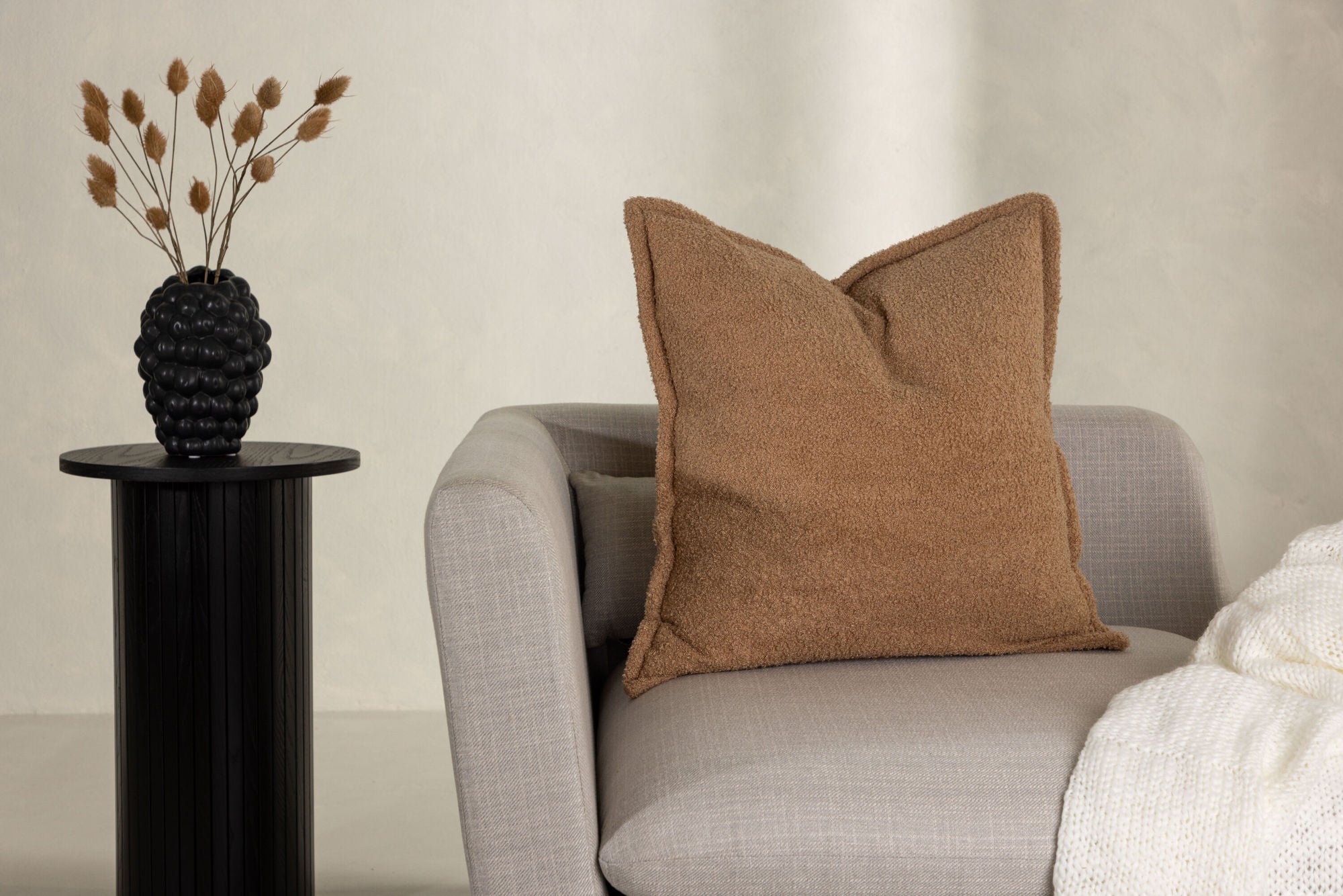 Venture Home Tuva Cushion Cover Teddy fur - Beige 60x60