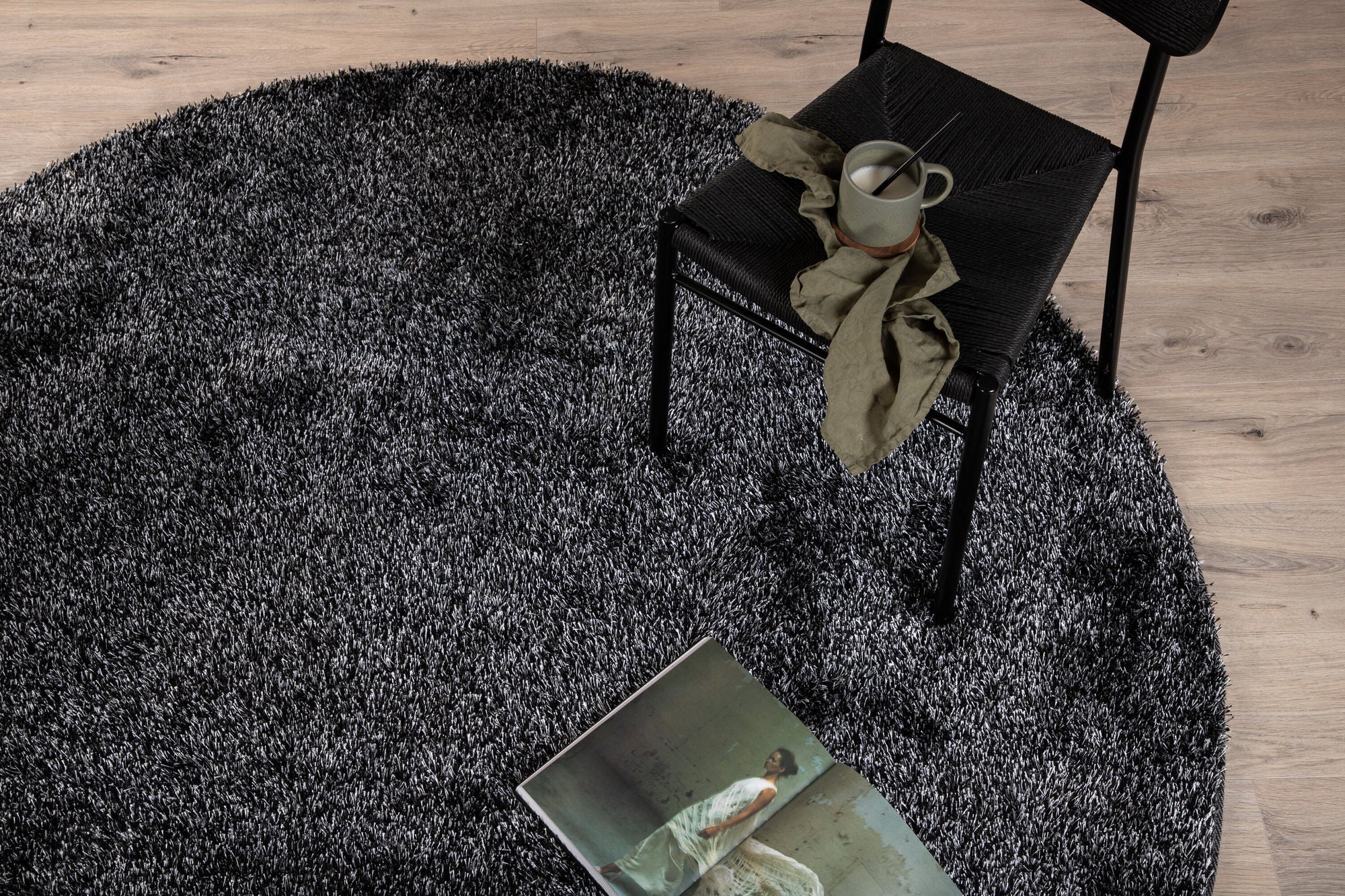 Venture Home Mattis Polyester Carpet - Antracit Grey - ø200