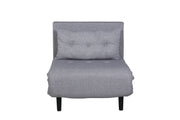 Venture Home Vicky Folding Bed Single - Black / Steel Grey Fabric