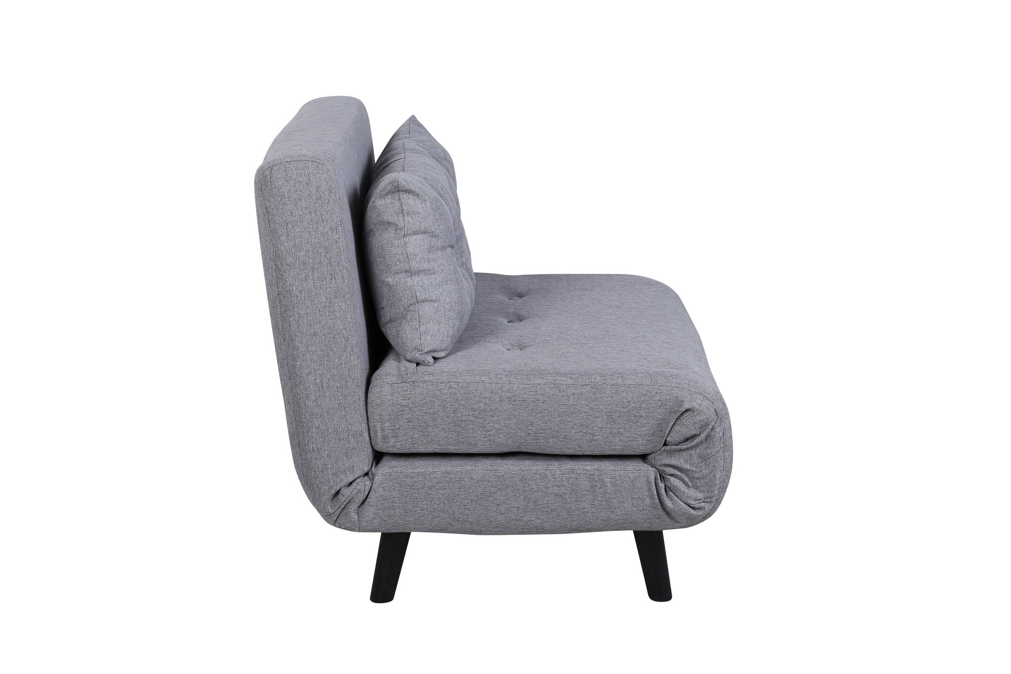 Venture Home Vicky Folding Bed Single - Black / Steel Grey Fabric