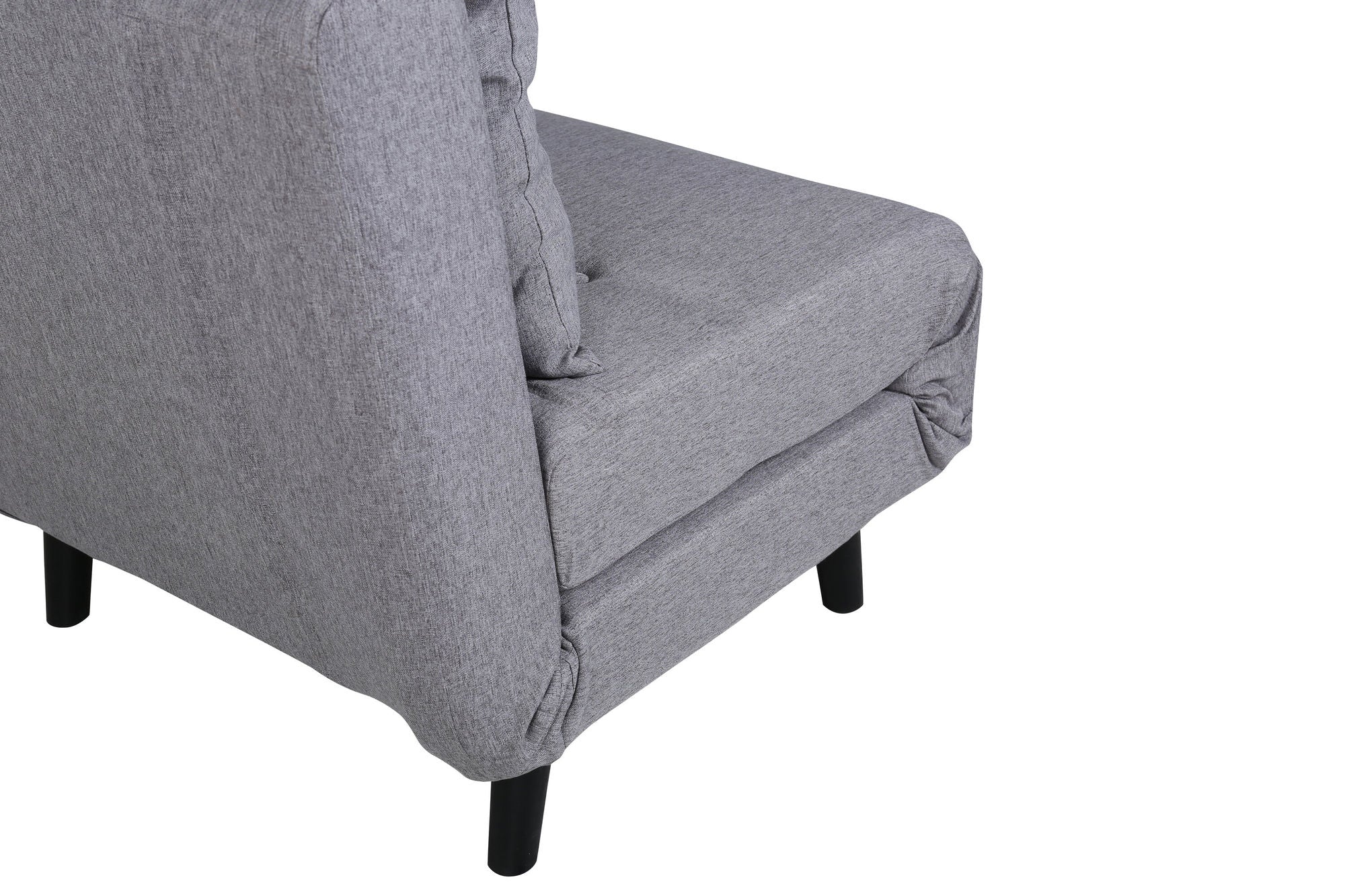 Venture Home Vicky Folding Bed Single - Black / Steel Grey Fabric