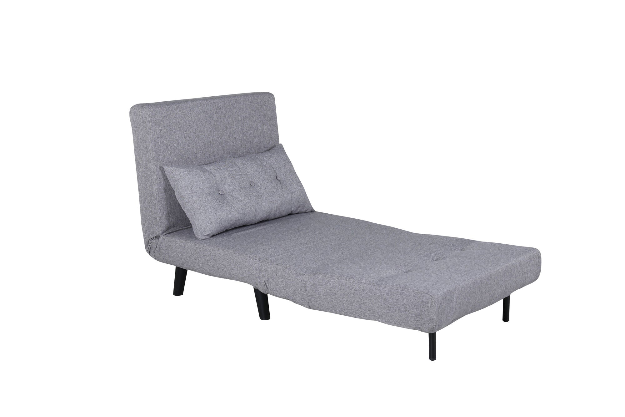 Venture Home Vicky Folding Bed Single - Black / Steel Grey Fabric