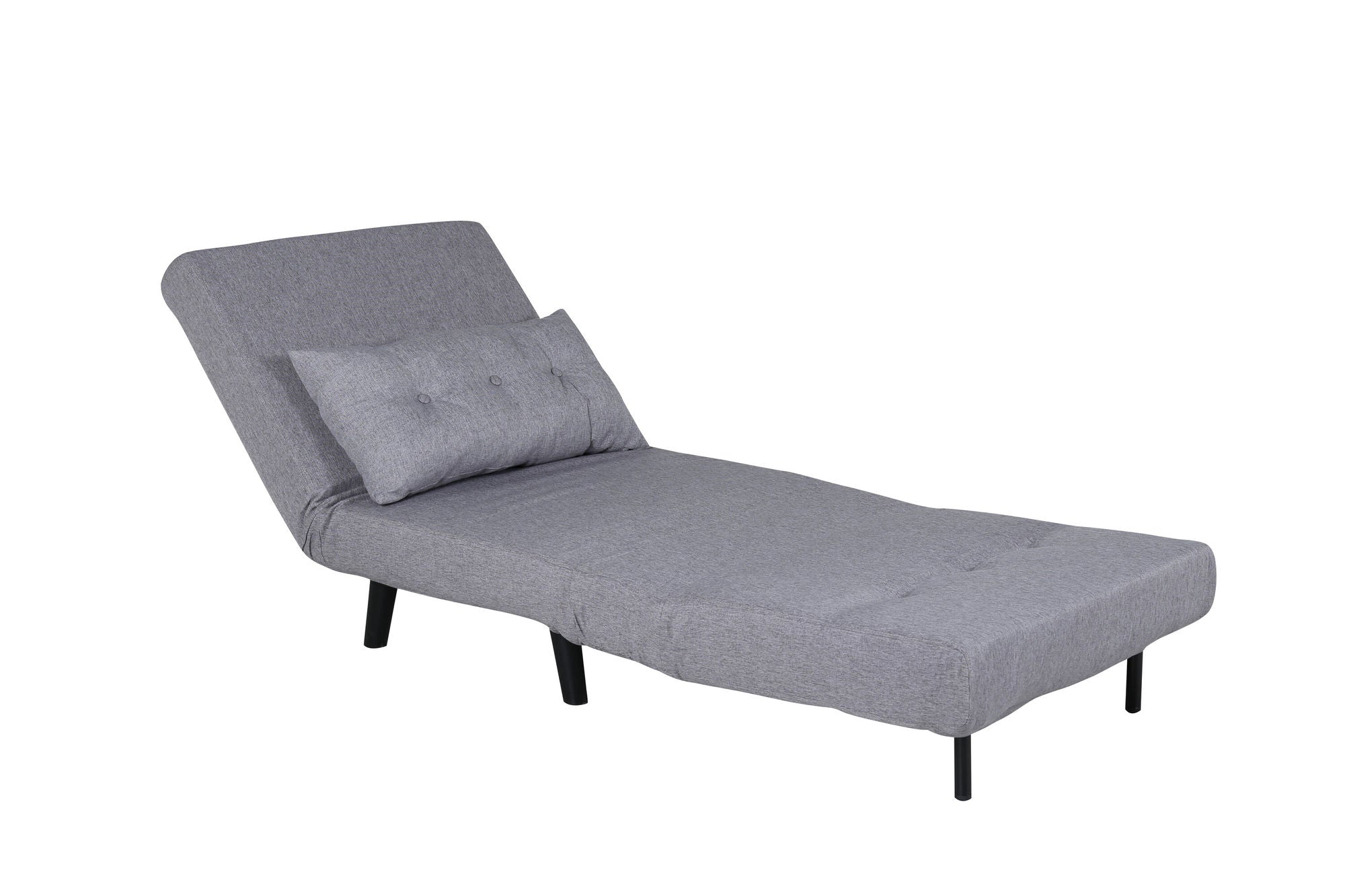Venture Home Vicky Folding Bed Single - Black / Steel Grey Fabric