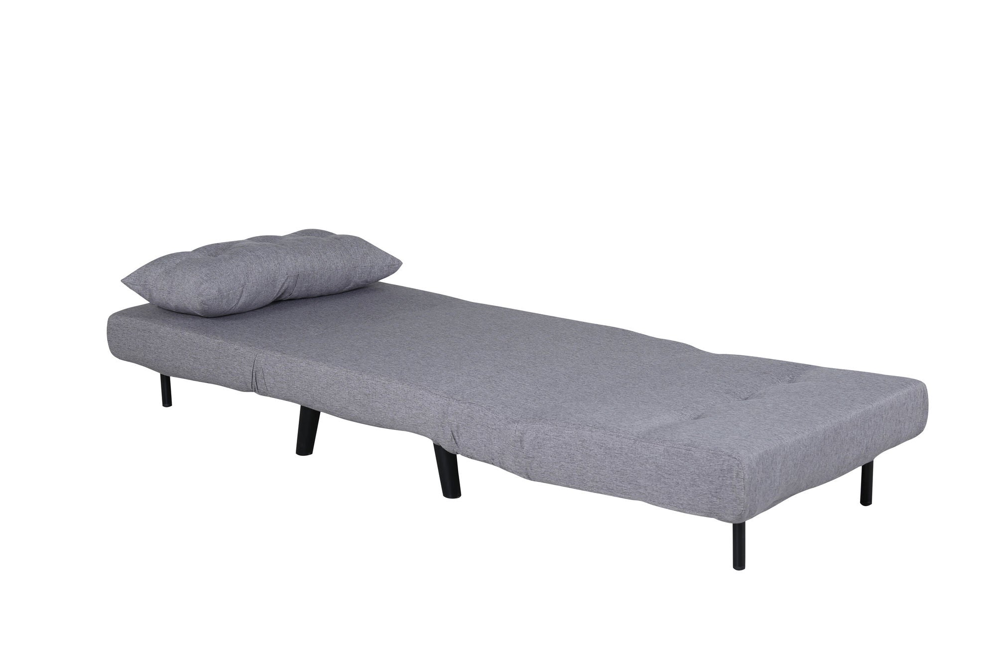 Venture Home Vicky Folding Bed Single - Black / Steel Grey Fabric
