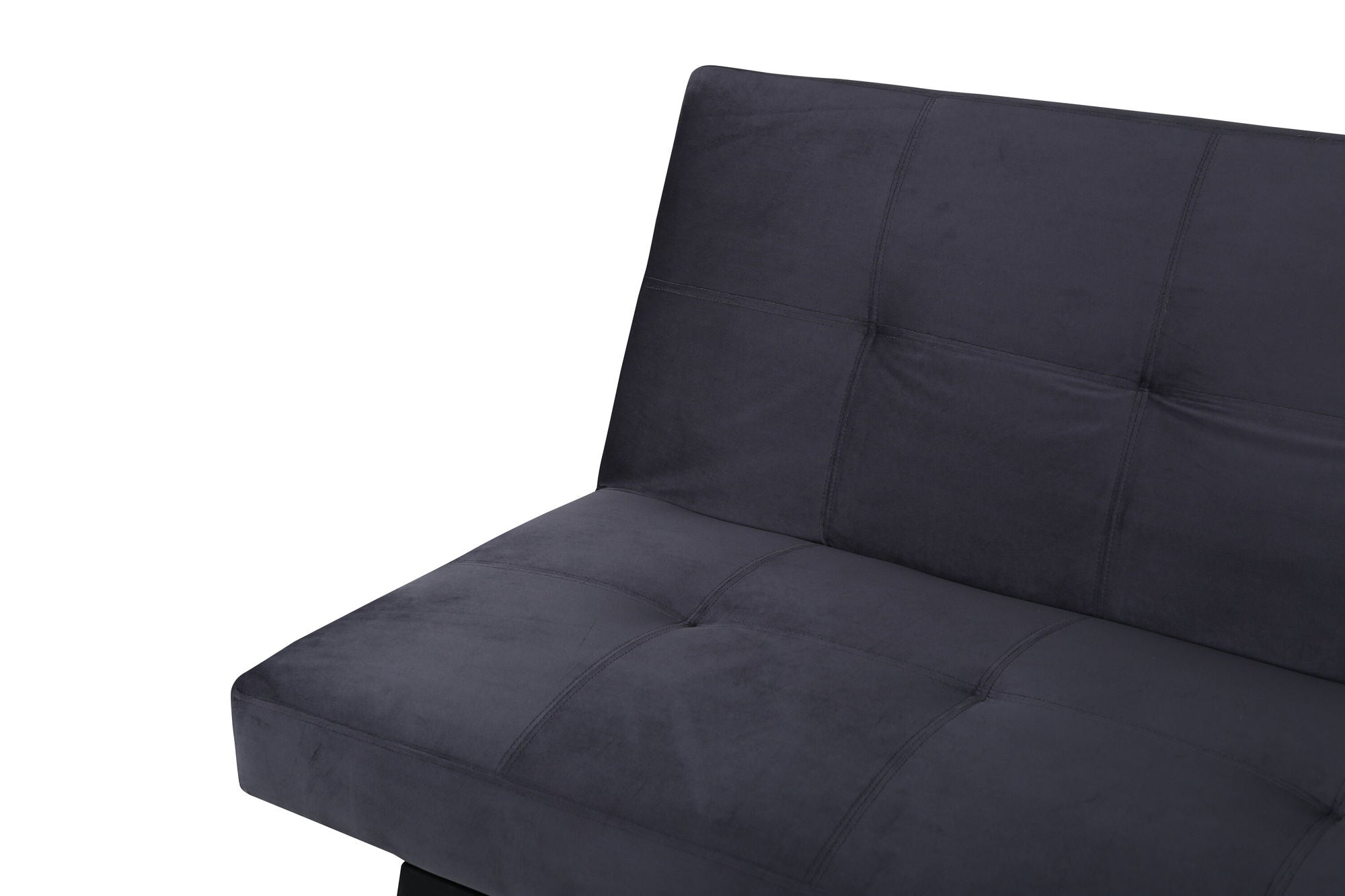 Venture Home Bodil Sofabed - Black / Dark Grey Velvet
