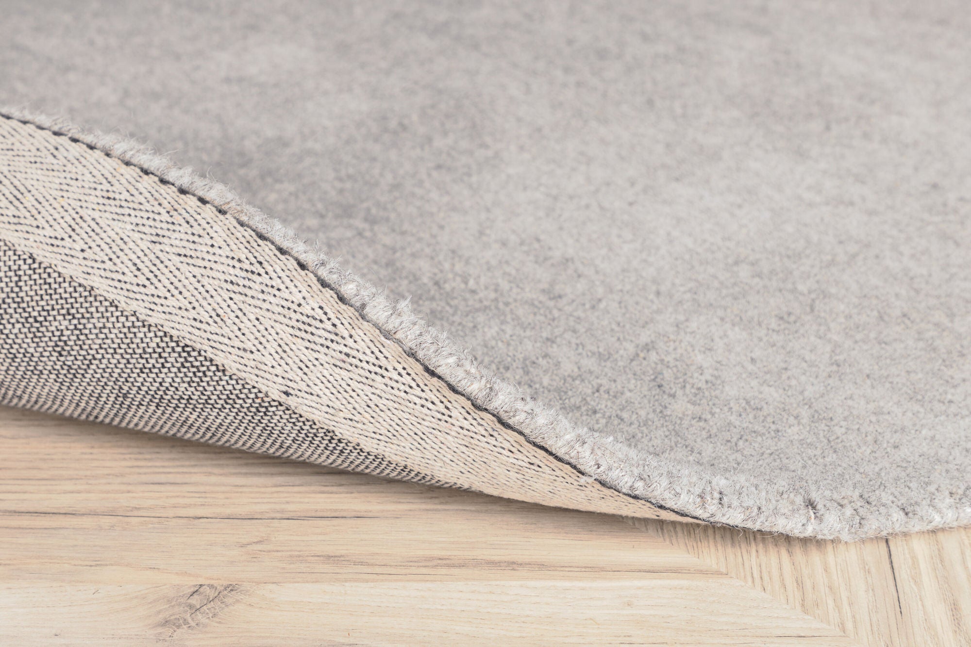 Venture Home Ulla - Wool / Polyester Carpet - Light Grey - ø200