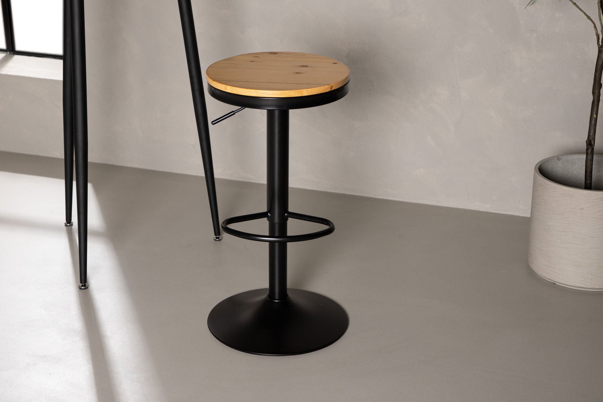Venture Home Conway Bar stol 2-pack - Black / Oaklook MDF