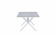 Venture Home Garcia Diningbord Alumnium - White / Light Grey Aintwood / Rectangular 100*200*