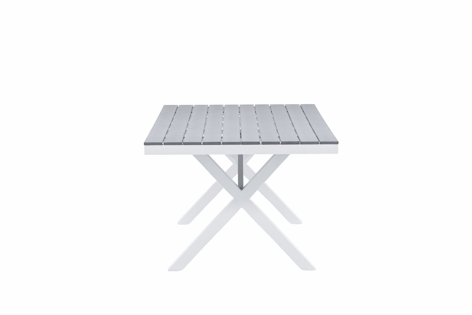 Venture Home Garcia Diningbord Alumnium - White / Light Grey Aintwood / Rectangular 100*200*