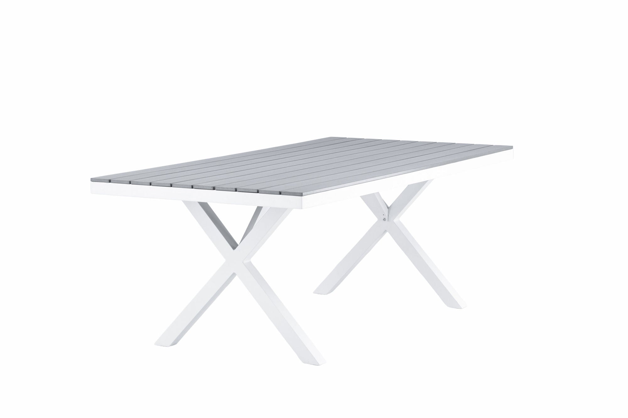 Venture Home Garcia Diningbord Alumnium - White / Light Grey Aintwood / Rectangular 100*200*