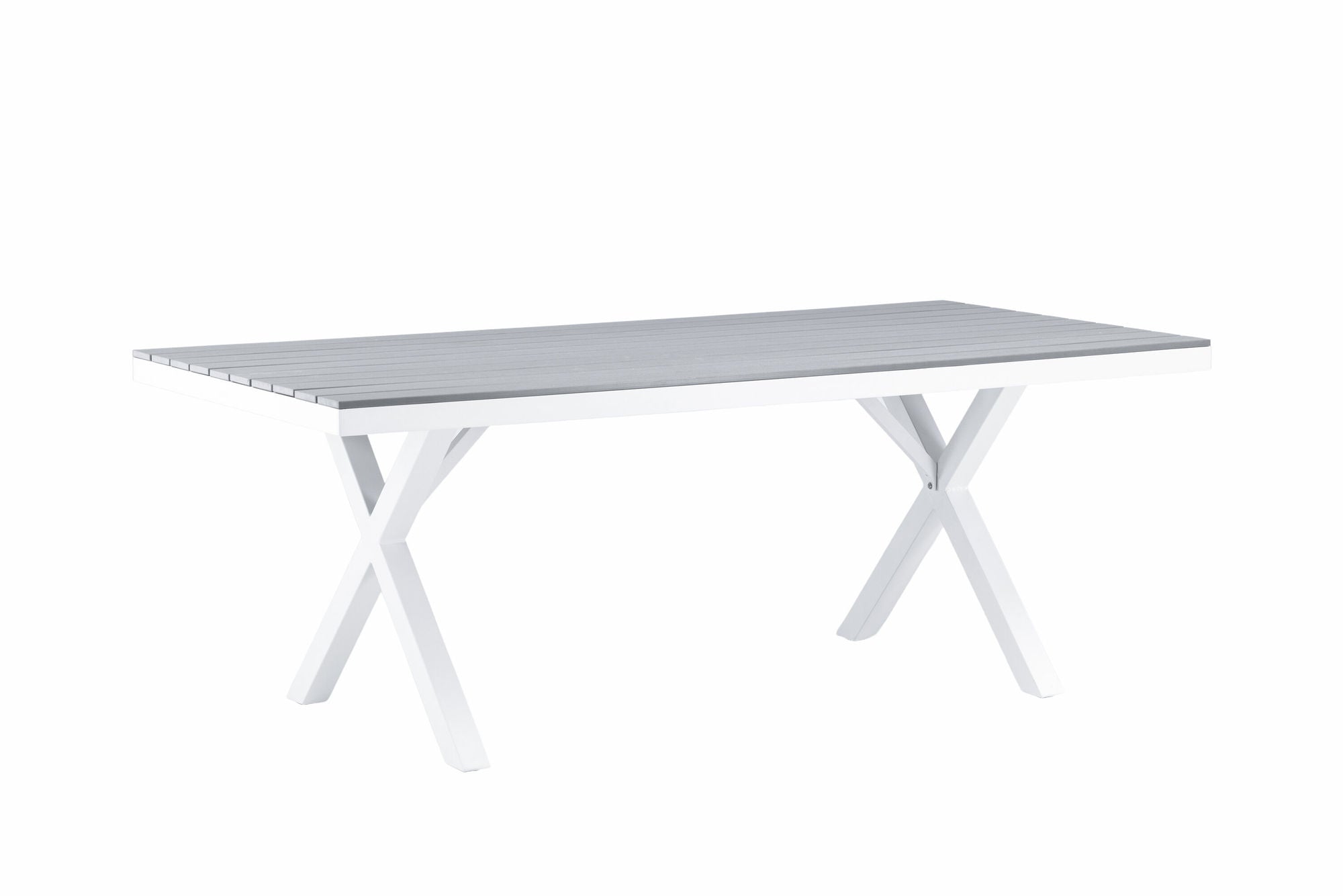 Venture Home Garcia Diningbord Alumnium - White / Light Grey Aintwood / Rectangular 100*200*