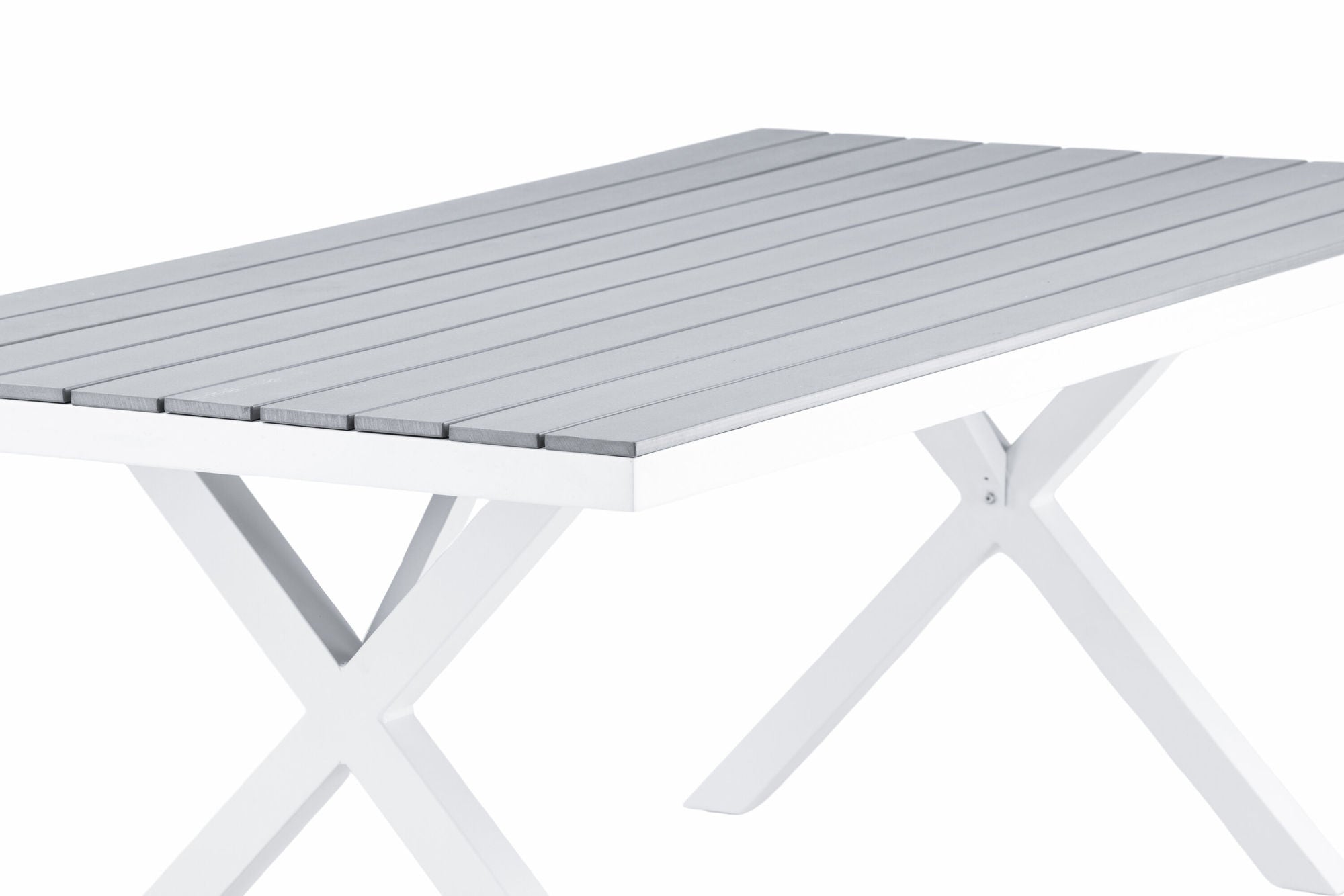 Venture Home Garcia Diningbord Alumnium - White / Light Grey Aintwood / Rectangular 100*200*